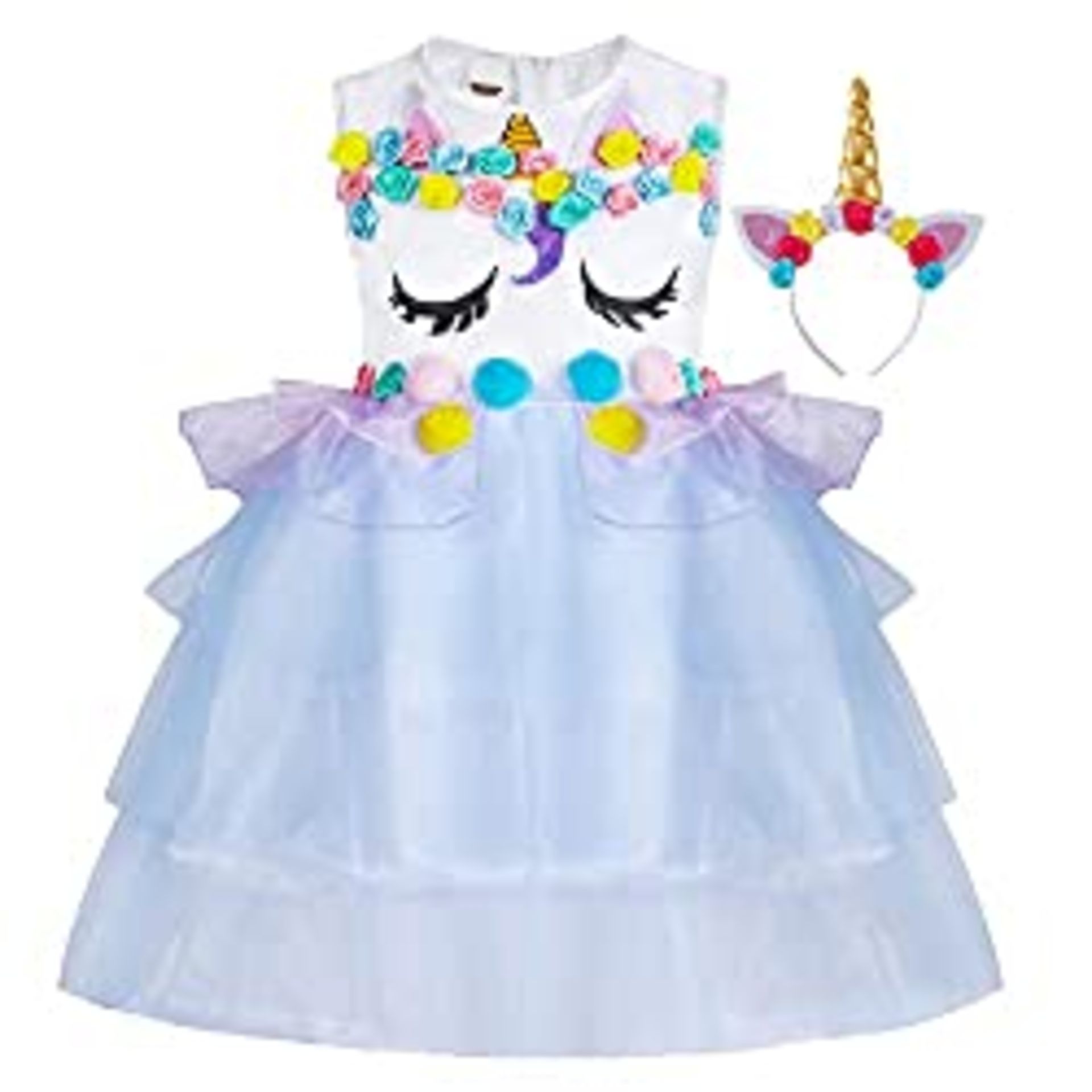 BRAND NEW RRP £13.31 Princess Unicorn Costume Dress Halloween for Kids Halloween Costume Cosplay