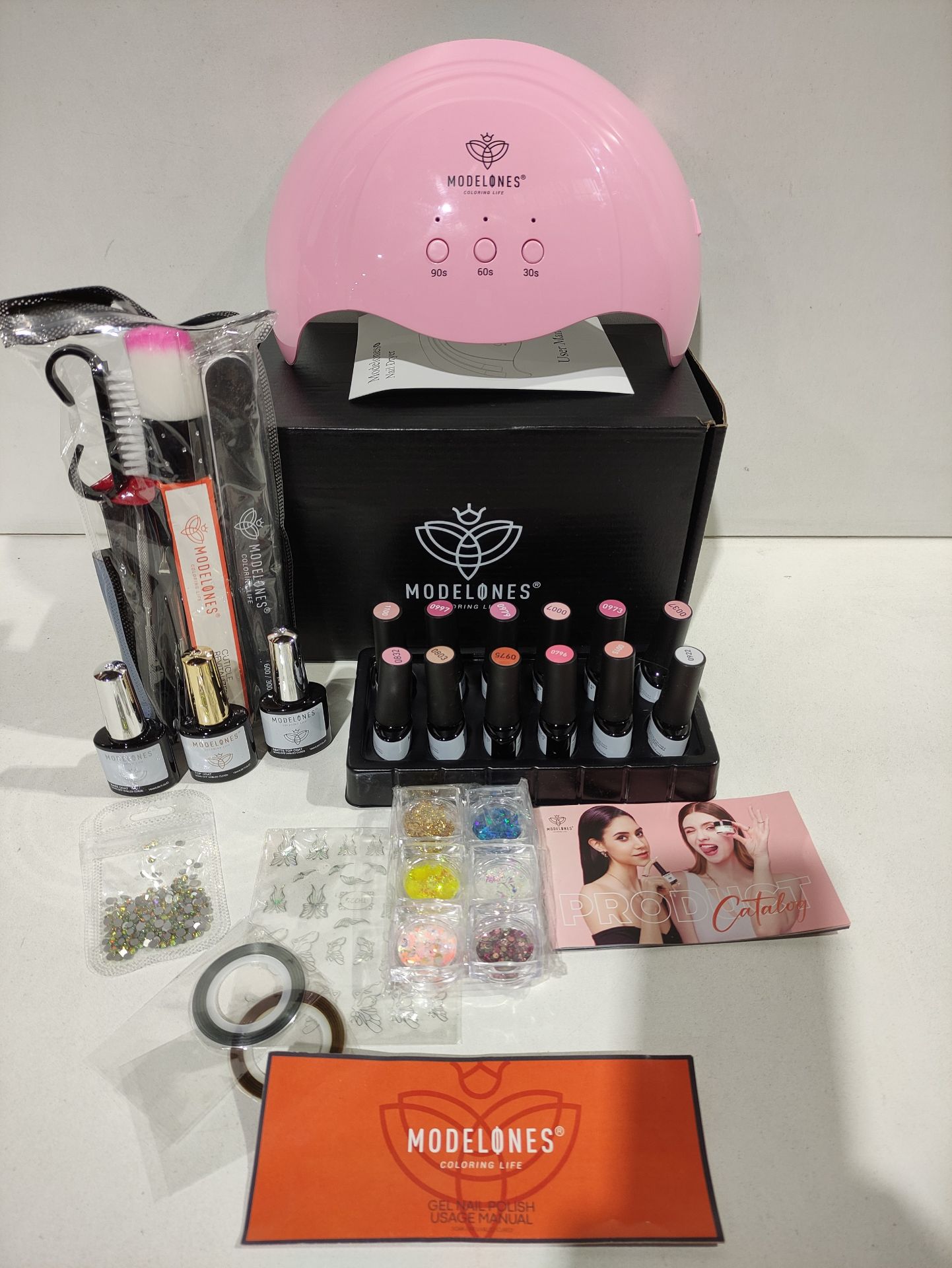 RRP £39.98 Modelones Gel Nail Kit with 48W Lamp - Image 2 of 2