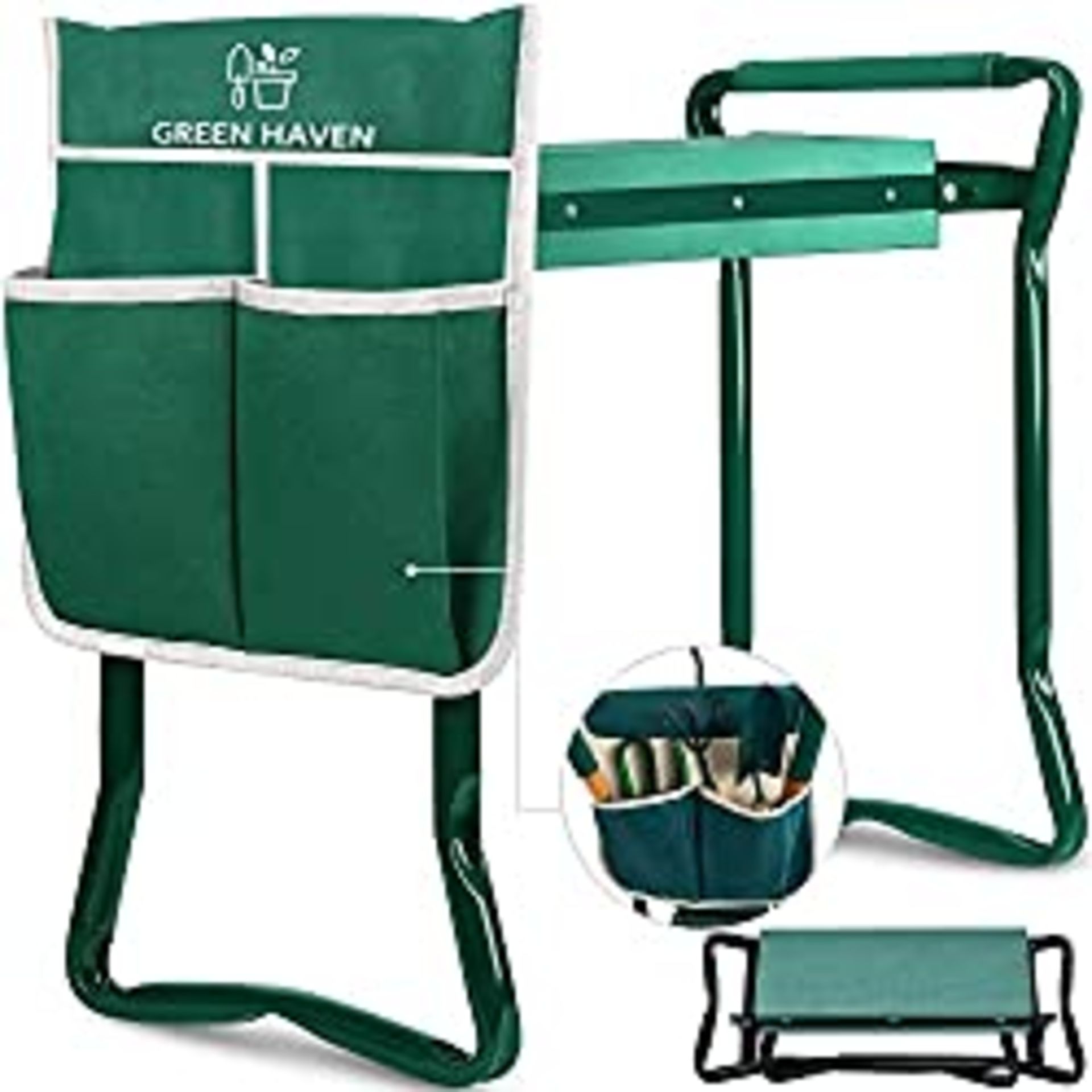 RRP £29.99 GREEN HAVEN Premium Garden Kneeler Seat with Handles