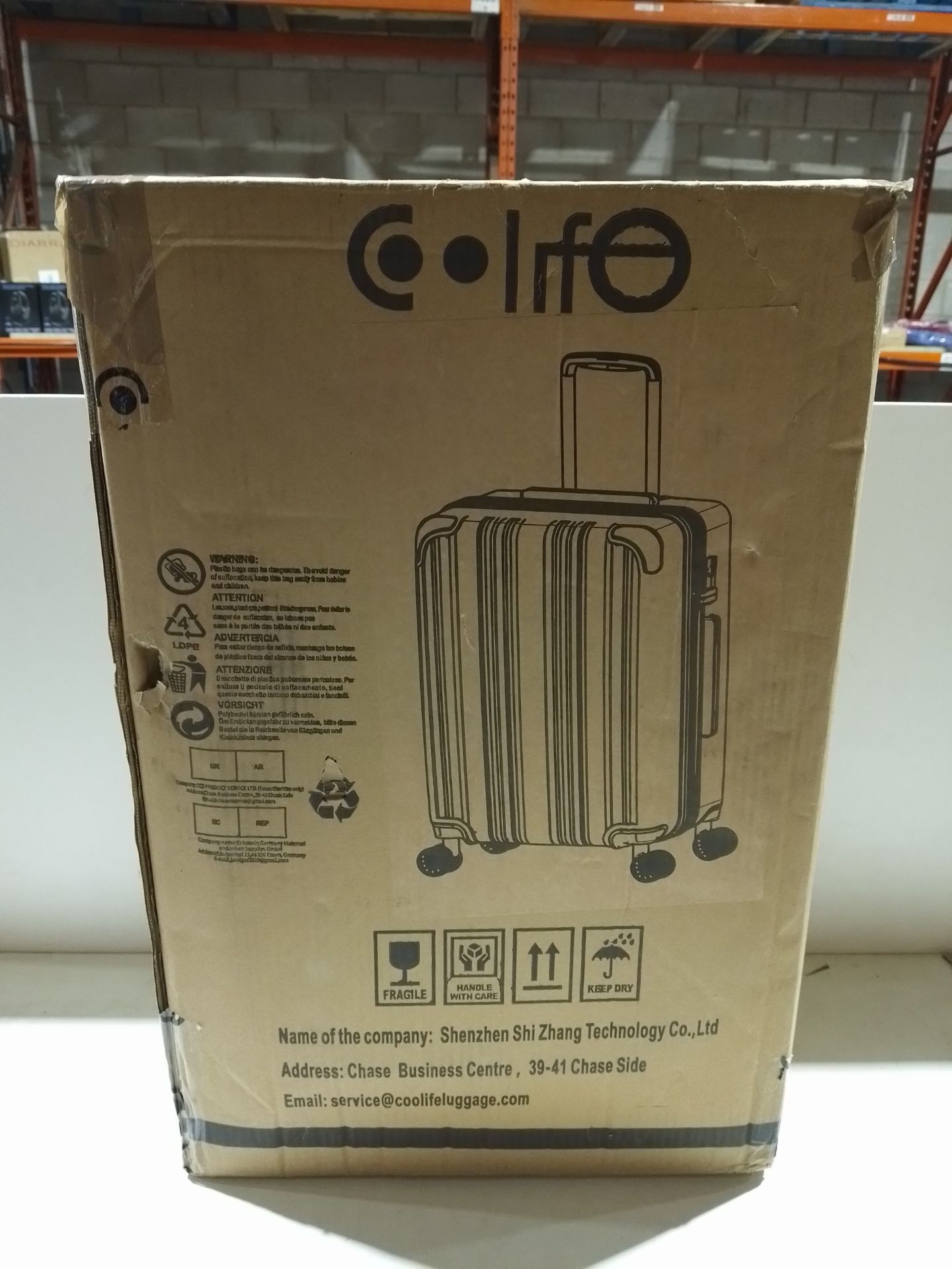 RRP £69.90 COOLIFE Suitcase Trolley Carry On Hand Cabin Luggage - Image 2 of 2