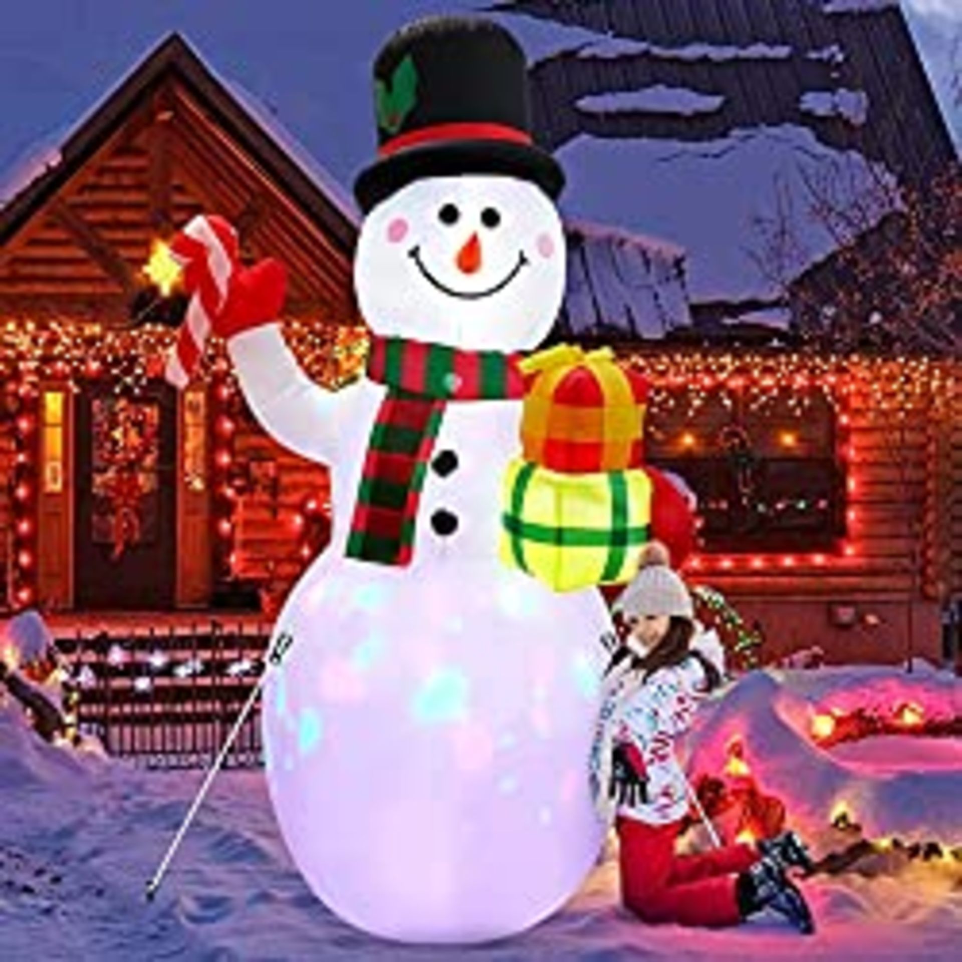 RRP £34.99 210cm/7Ft Christmas Inflatables Giant Snowman