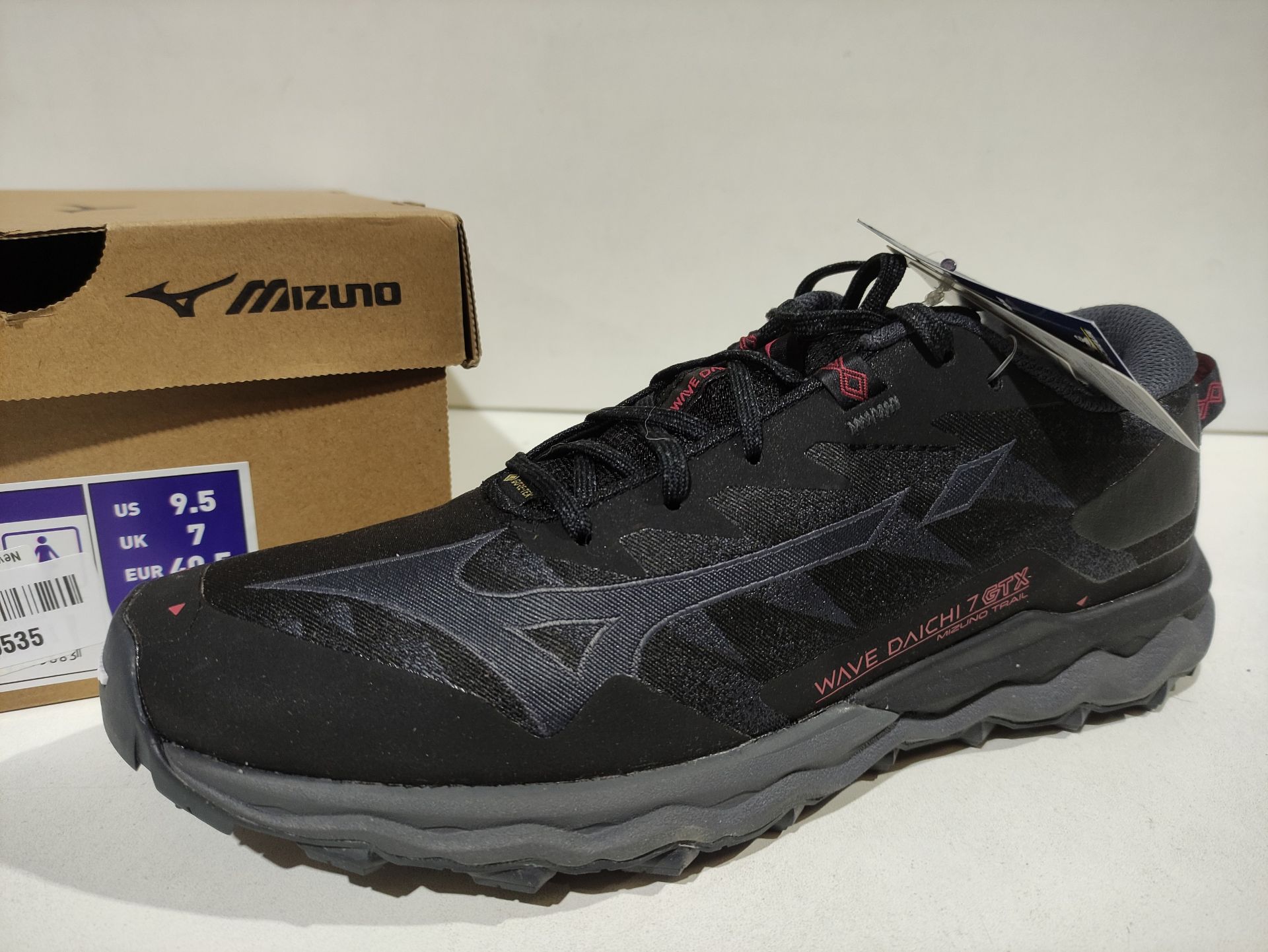 RRP £58.85 Mizuno Women's Wave Daichi 7 GTX Walking Shoe, Black/Irong/Garnetrose, 7 UK - Image 2 of 2