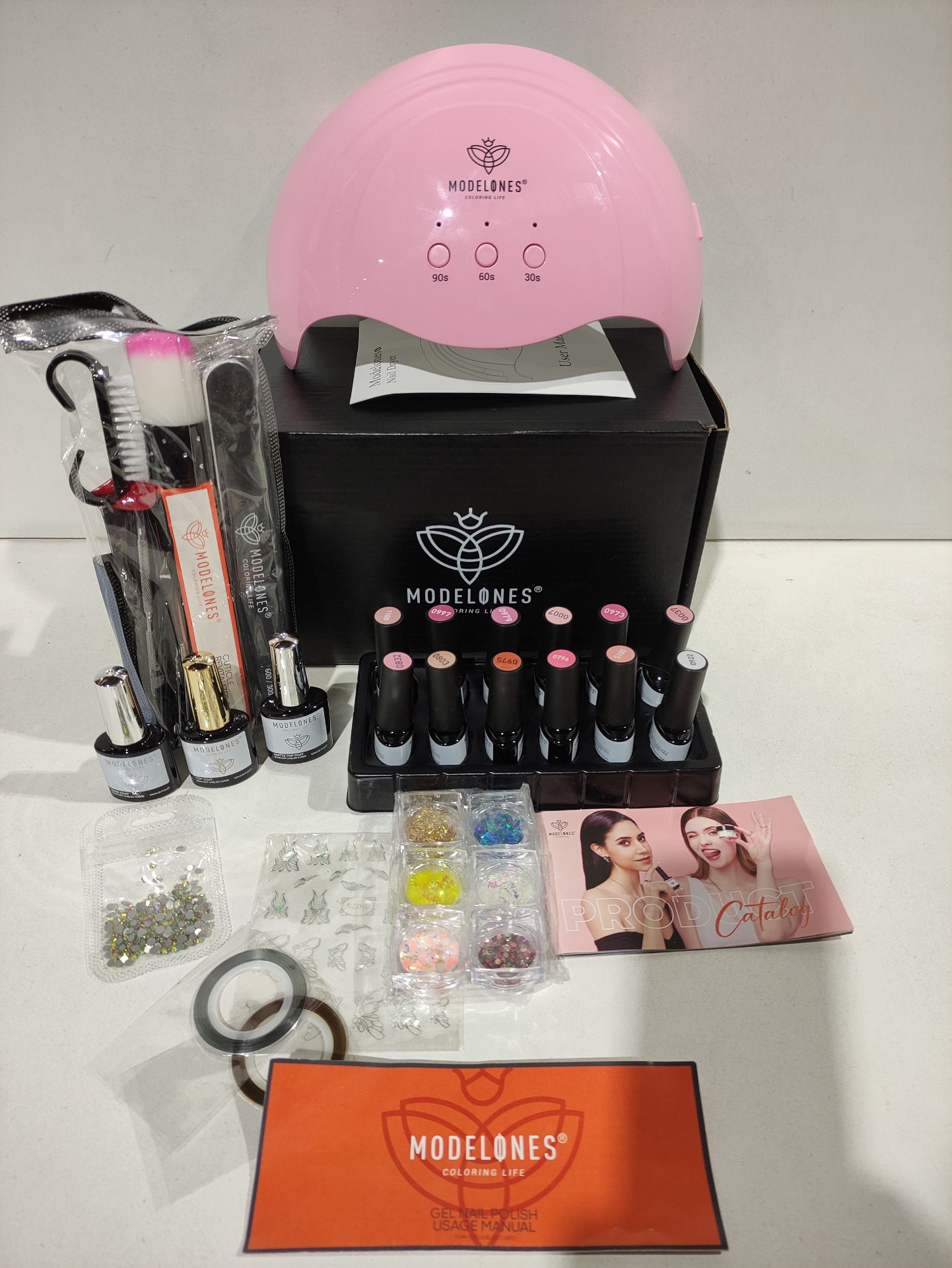 RRP £39.98 Modelones Gel Nail Kit with 48W Lamp - Image 2 of 2