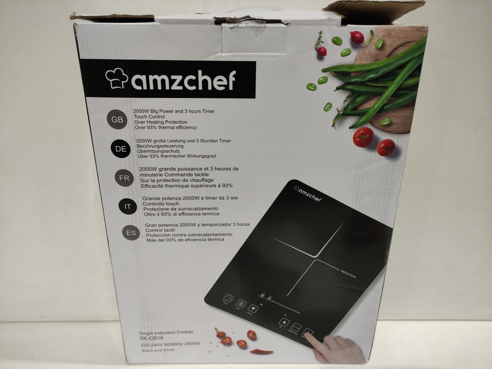 RRP £59.99 AMZCHEF Single Induction Cooker - Image 2 of 2