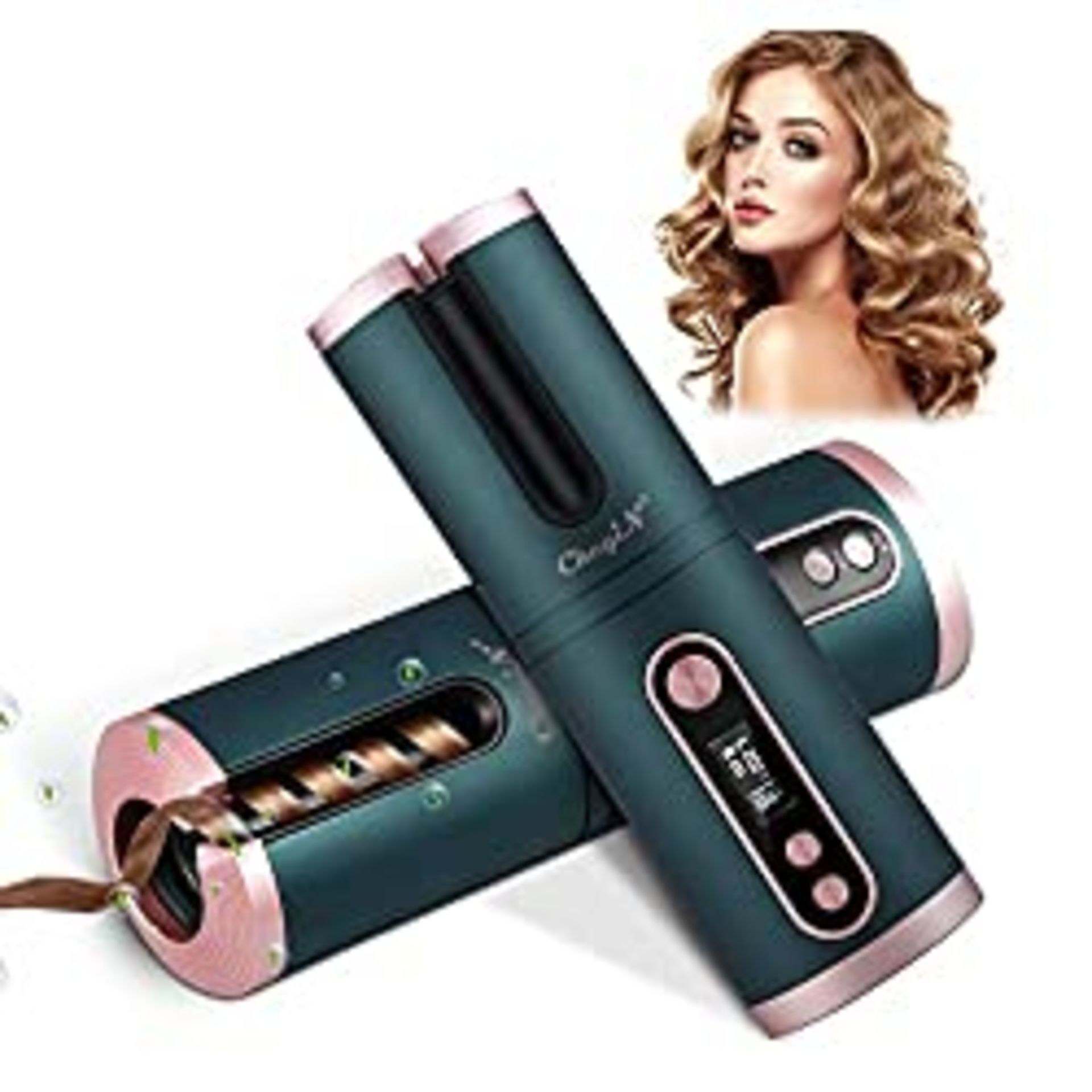 RRP £39.98 CkeyiN Automatic Hair Curler Cordless Curling Iron