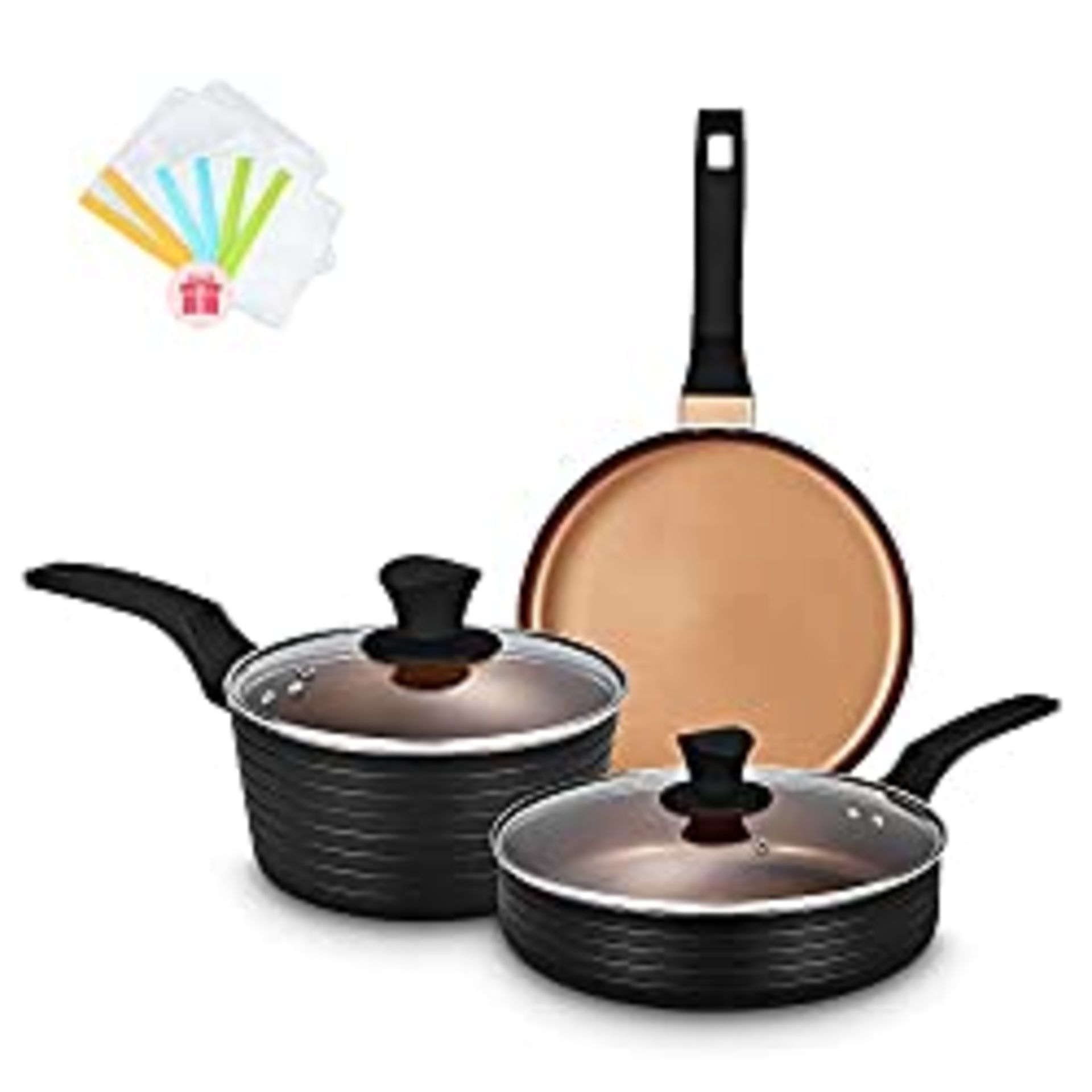 RRP £41.93 3 Piece Nonstick Pan Set