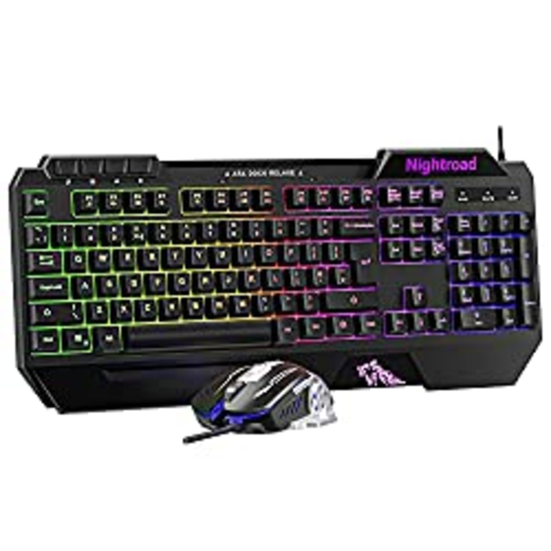 RRP £25.49 Gaming Keyboard and Mouse Set Wired LED Backlight Keyboard