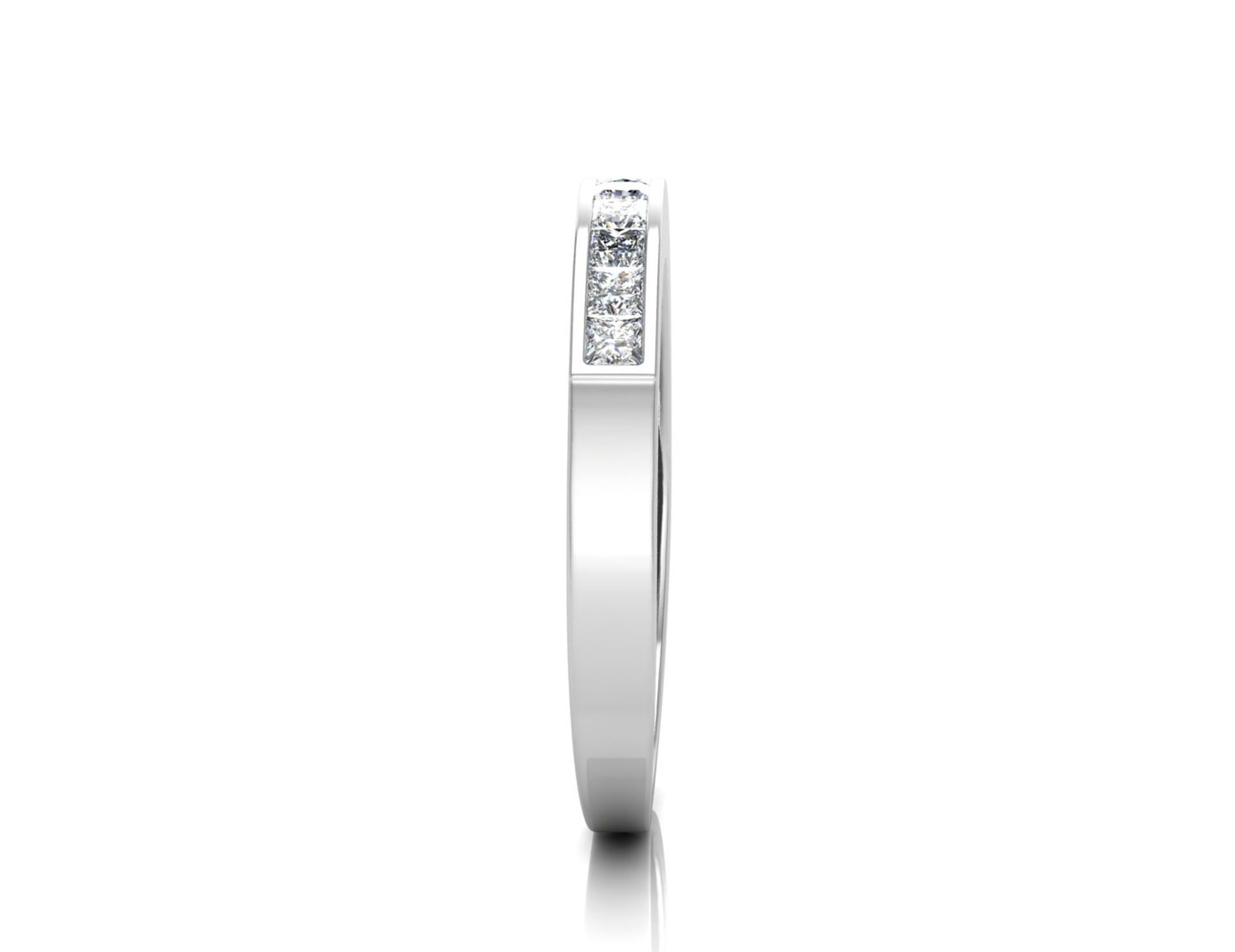 9ct White Gold Channel Set Half Eternity Diamond Ring 0.50 Carats - Valued By GIE £4,695.00 - Ten - Image 4 of 6