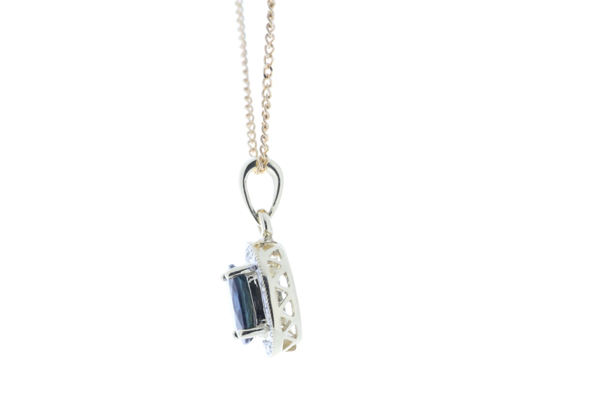 9ct Yellow Gold Diamond And Sapphire Pendant 0.11 Carats - Valued By IDI £5,045.00 - This is a - Image 4 of 5