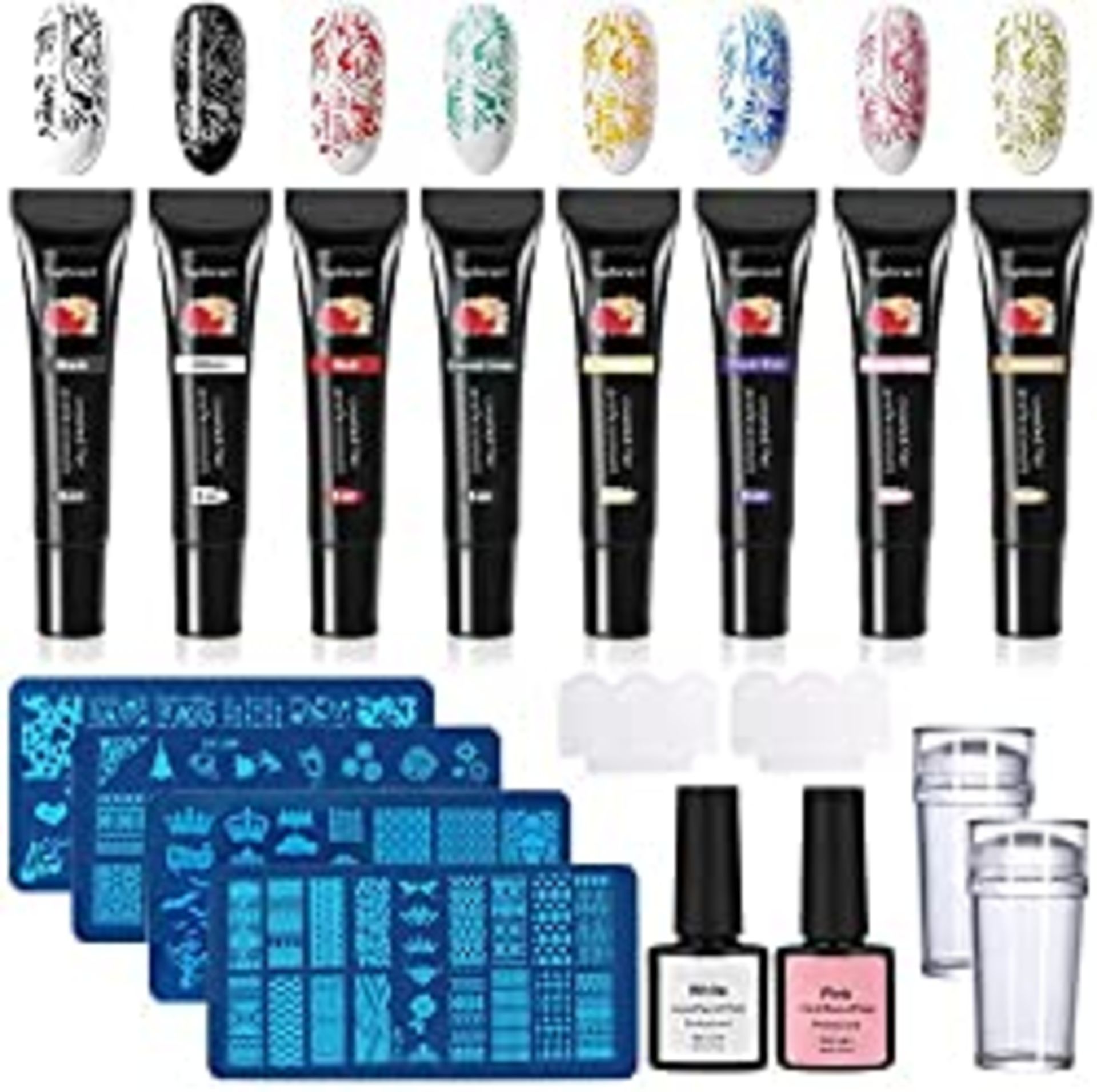 RRP £18.58 TopDirect 8 Colors Nail Stamping Gel Polish 8ml with