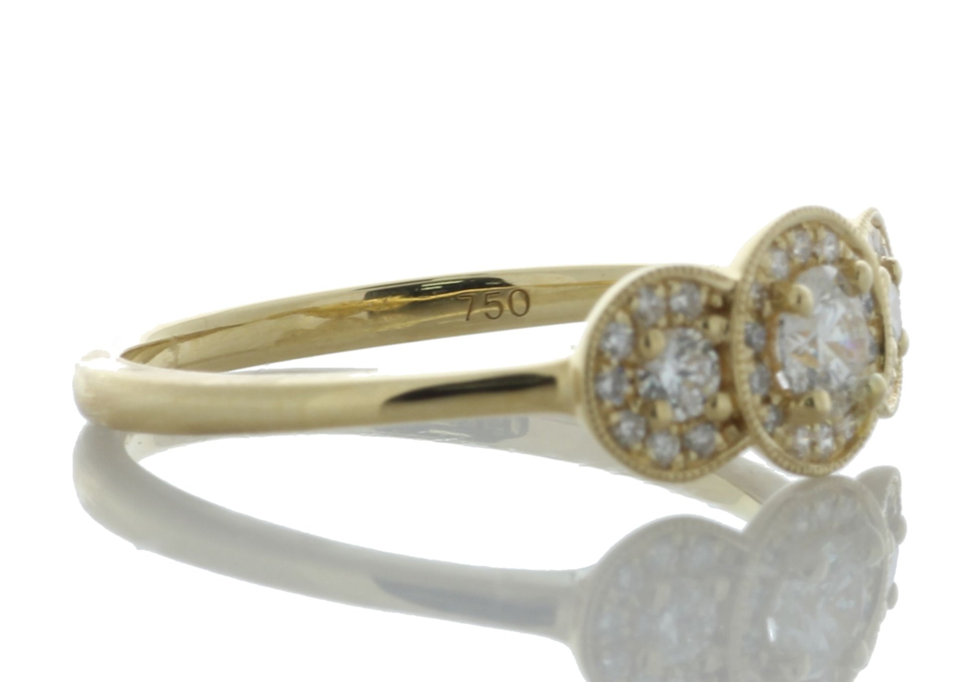 18ct Yellow Gold Three Stone Rub Over Set Diamond Ring (0.21) 0.43 Carats - Valued By GIE £8,275. - Image 4 of 5