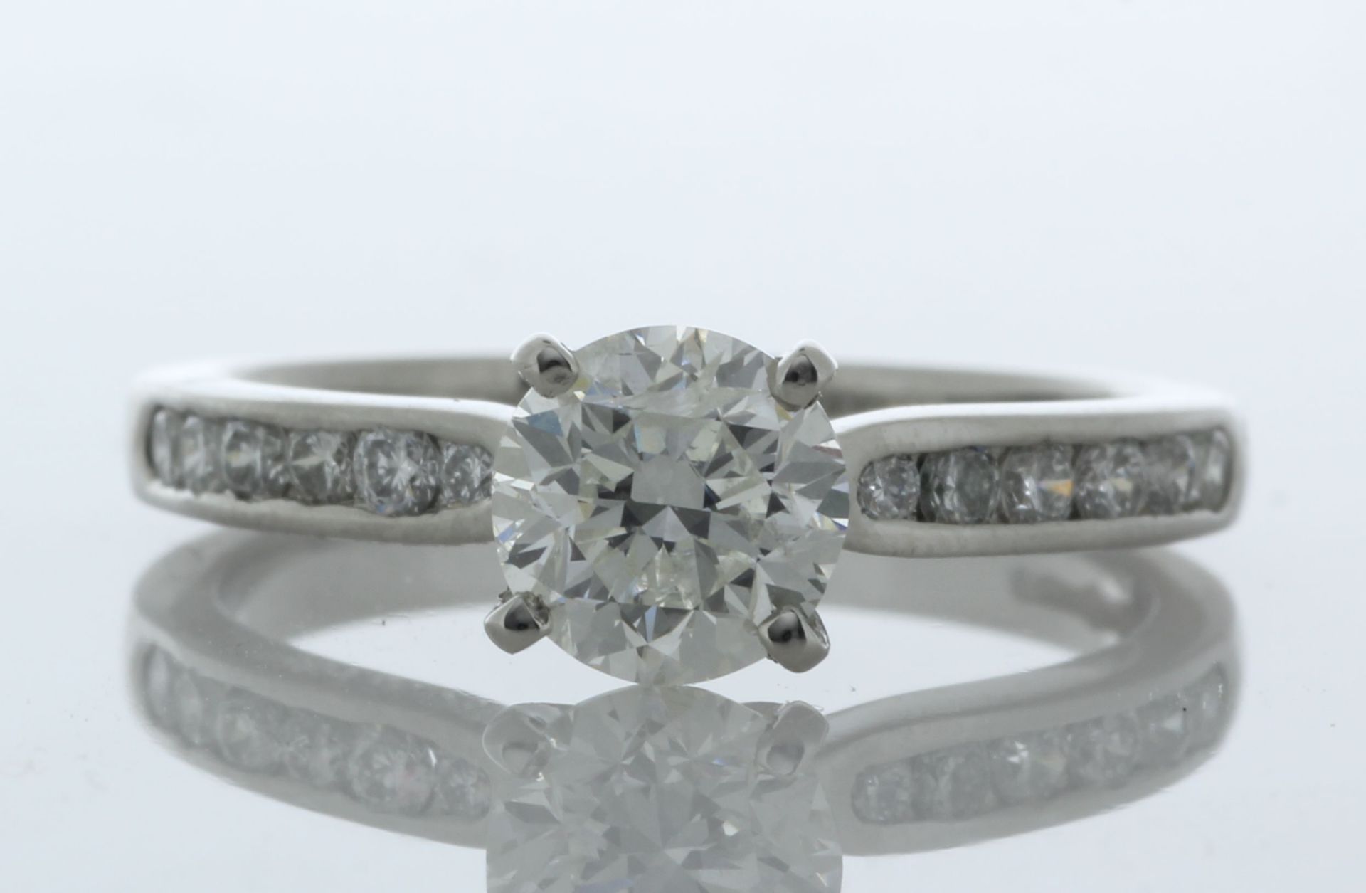 Platinum Diamond Ring (1.01) 1.19 Carats - Valued By AGI £24,720.00 - A 1.01 carats round