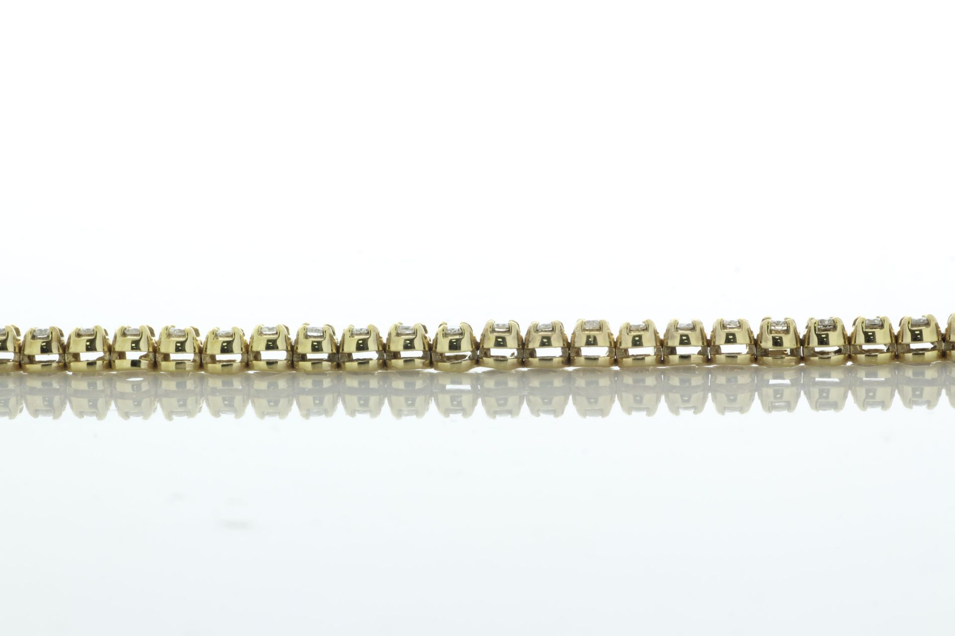 18ct Yellow Gold Tennis Diamond Bracelet 2.66 Carats - Valued By IDI £18,860.00 - Sixty five round - Image 3 of 5