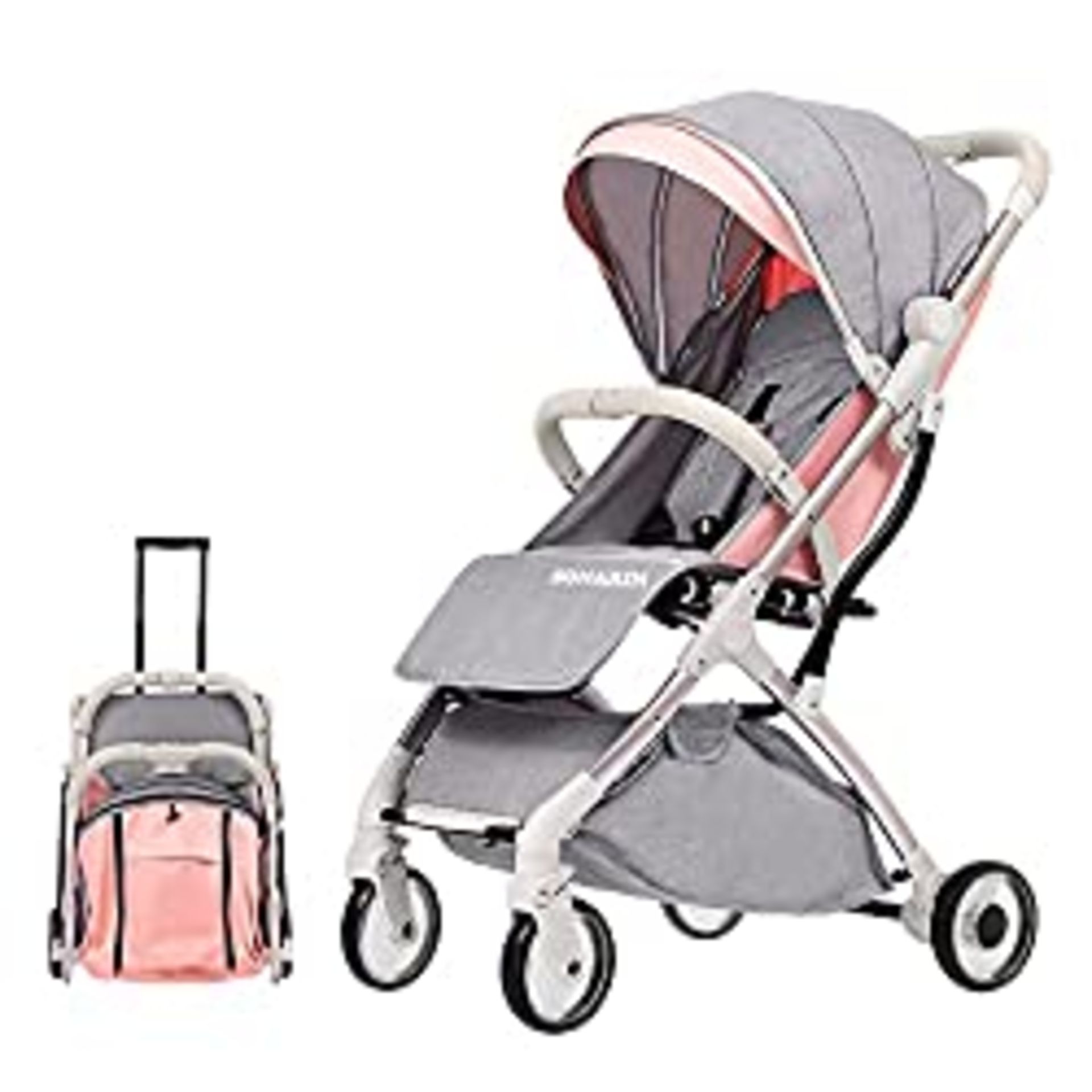 RRP £124.99 SONARIN White Frame Lightweight Stroller