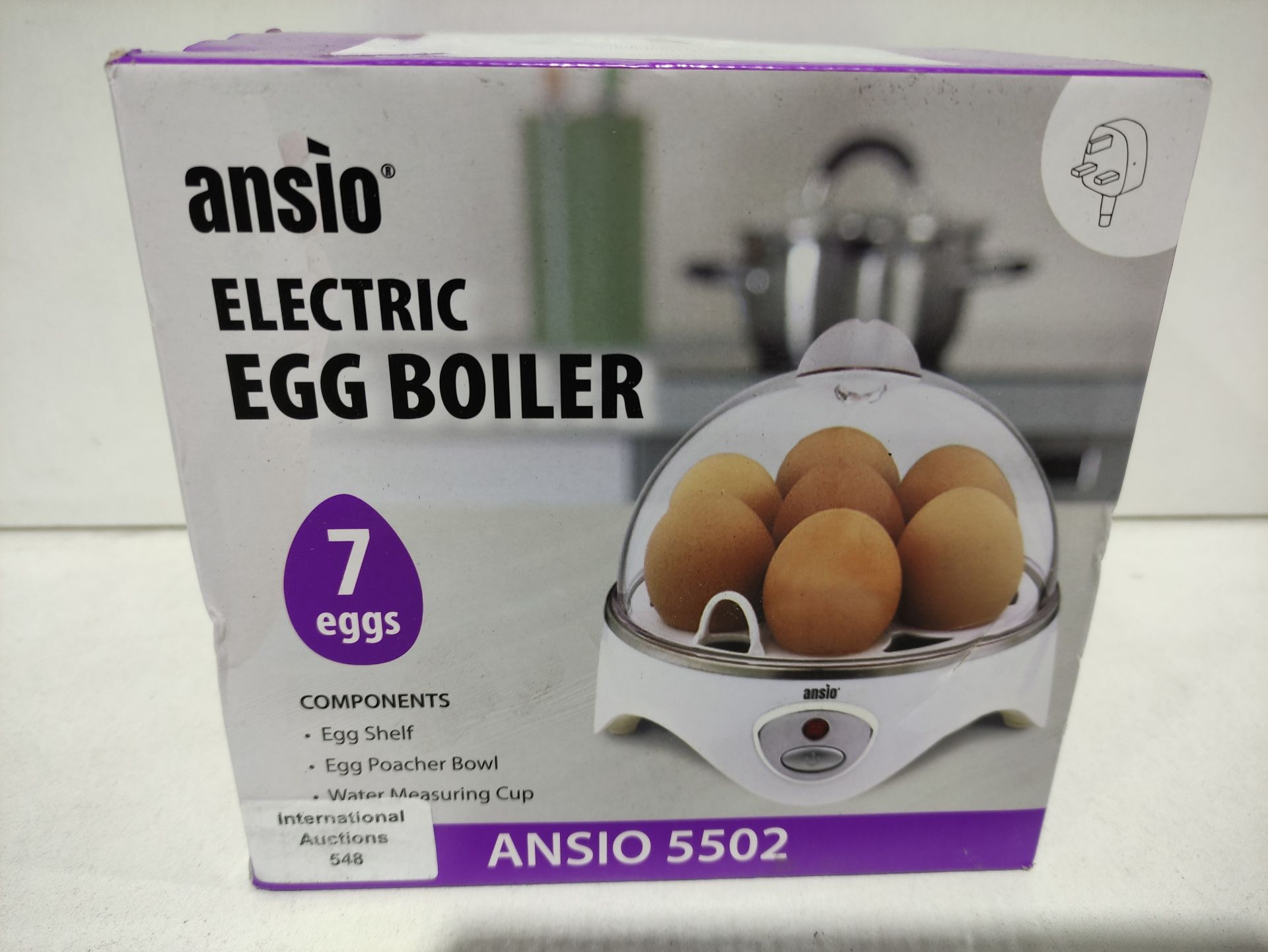 RRP £12.48 ANSIO Egg Boiler Electric Egg Cooker - Image 2 of 2