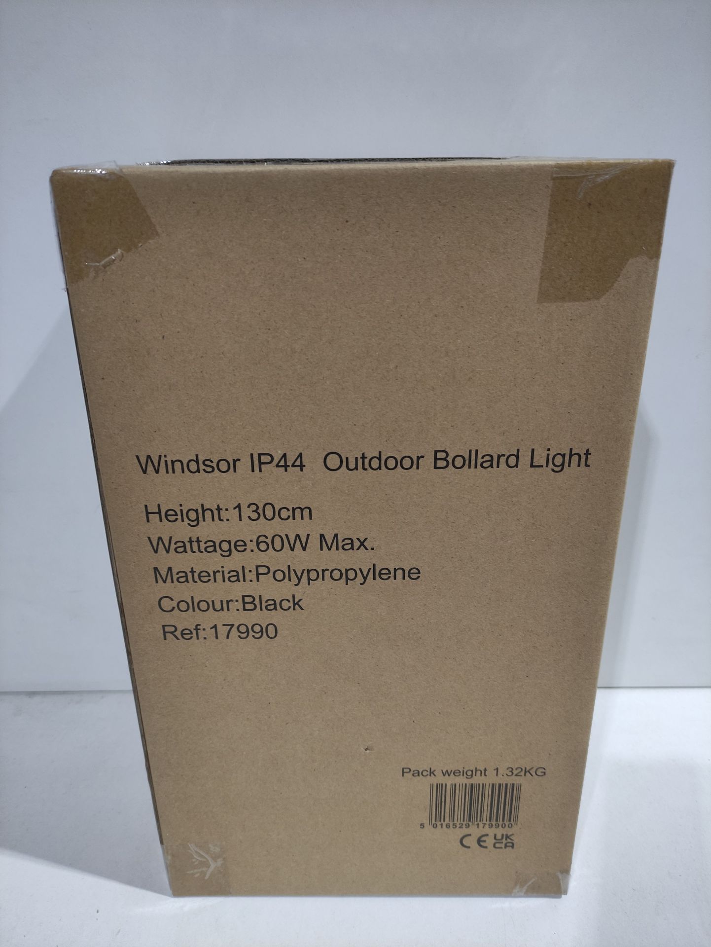 RRP £22.99 MiniSun Modern Black Outdoor Garden IP44 Rated Bollard Lamp Post Light - Image 2 of 2