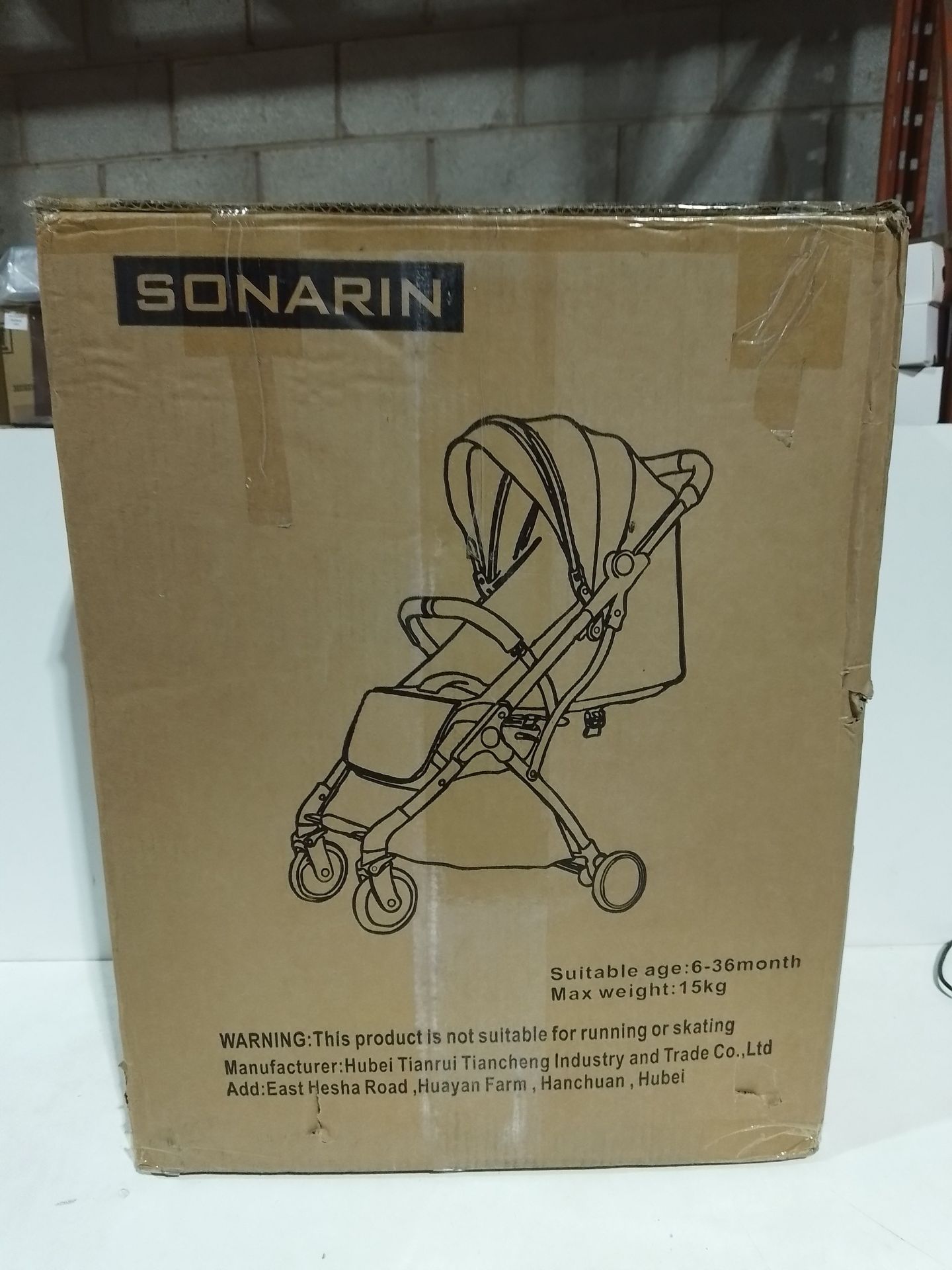 RRP £124.99 SONARIN White Frame Lightweight Stroller - Image 2 of 2