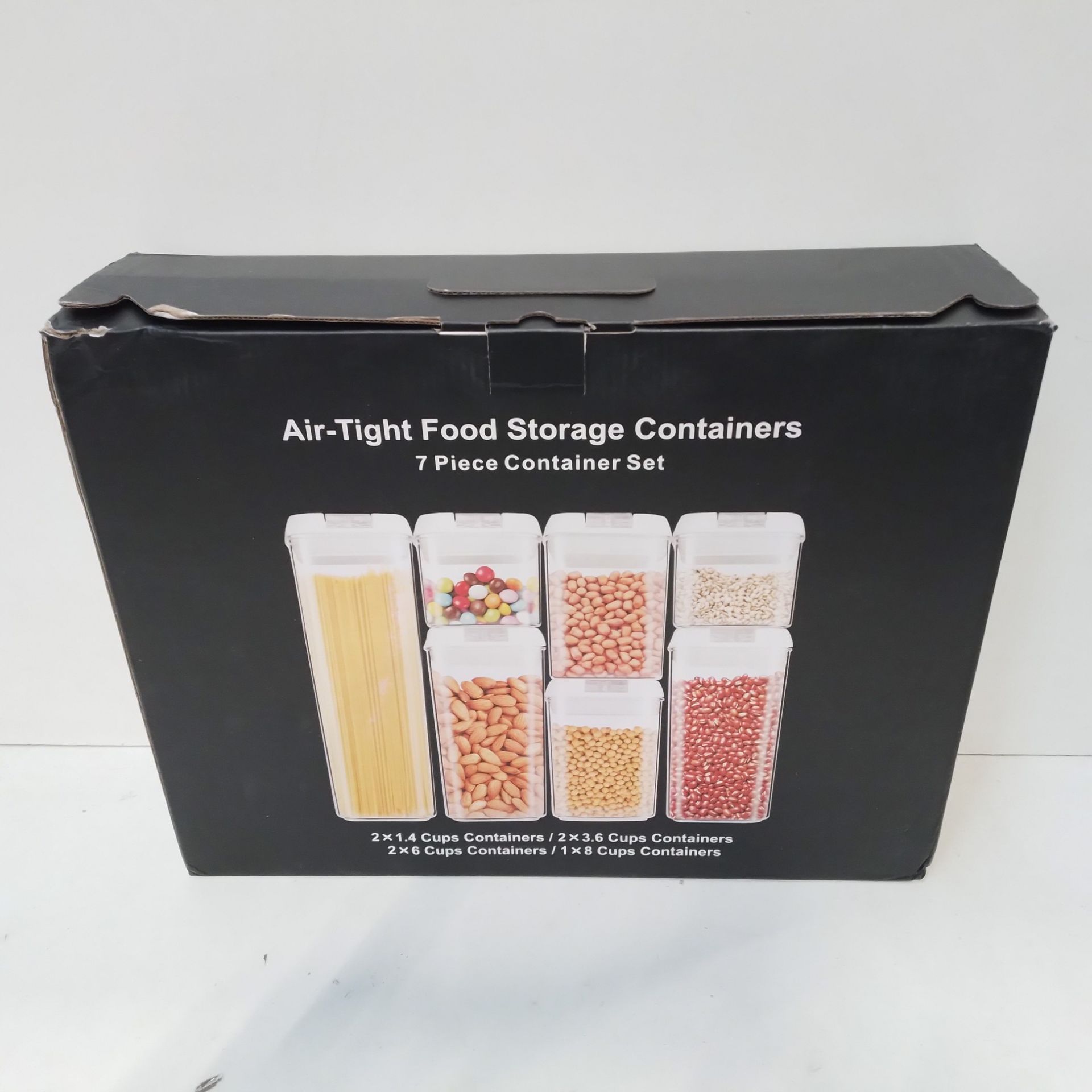 RRP £32.98 Pasta Food Storage Containers Kitchen: 4Pcs Airtight - Image 2 of 2