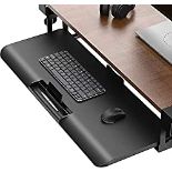 RRP £40.62 Fenge Push-Pull Keyboard Tray Under Desk C-Clamp Keyboard