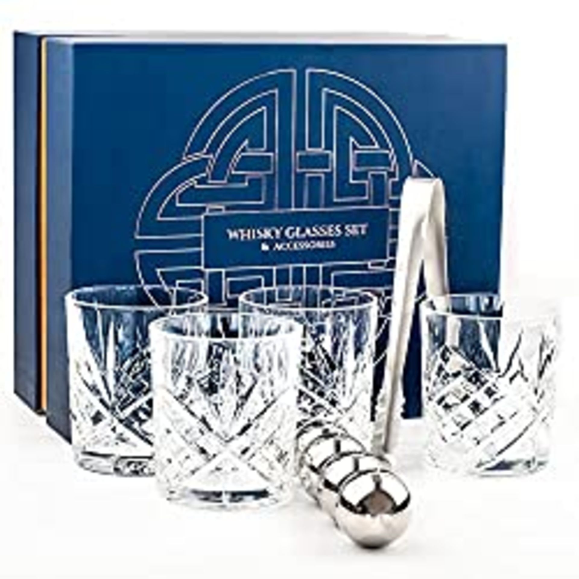 RRP £31.57 Whiskey Glass Gift Sets Men