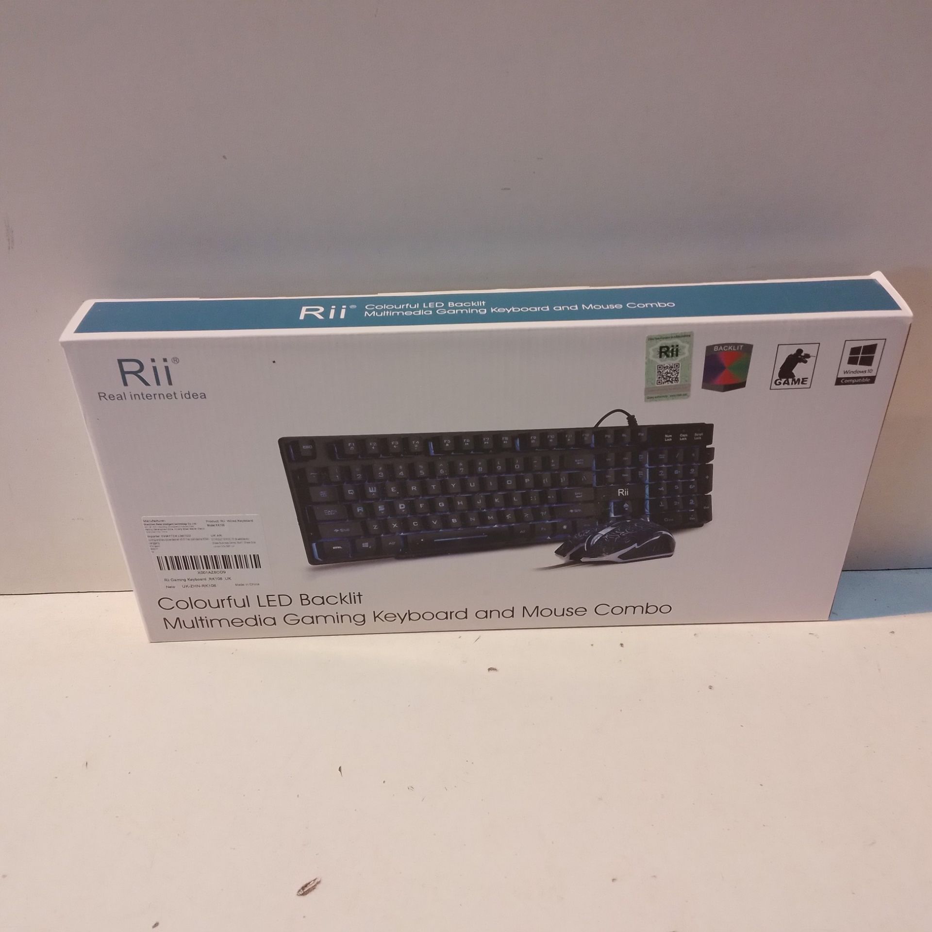 RRP £18.68 Rii RK108 Gaming Keyboard and Mouse Set - Image 2 of 2