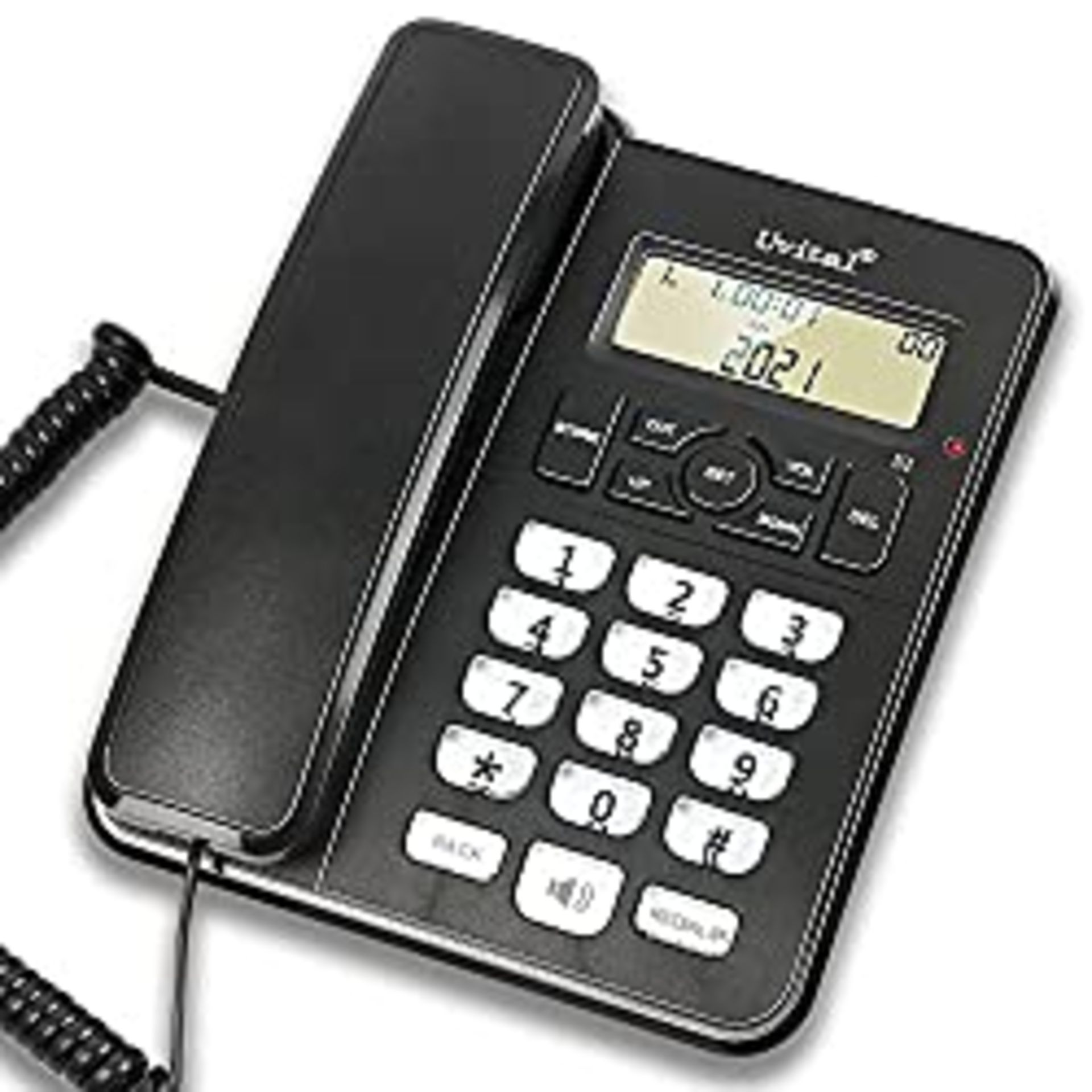 RRP £24.49 Desktop Corded Telephone for Home