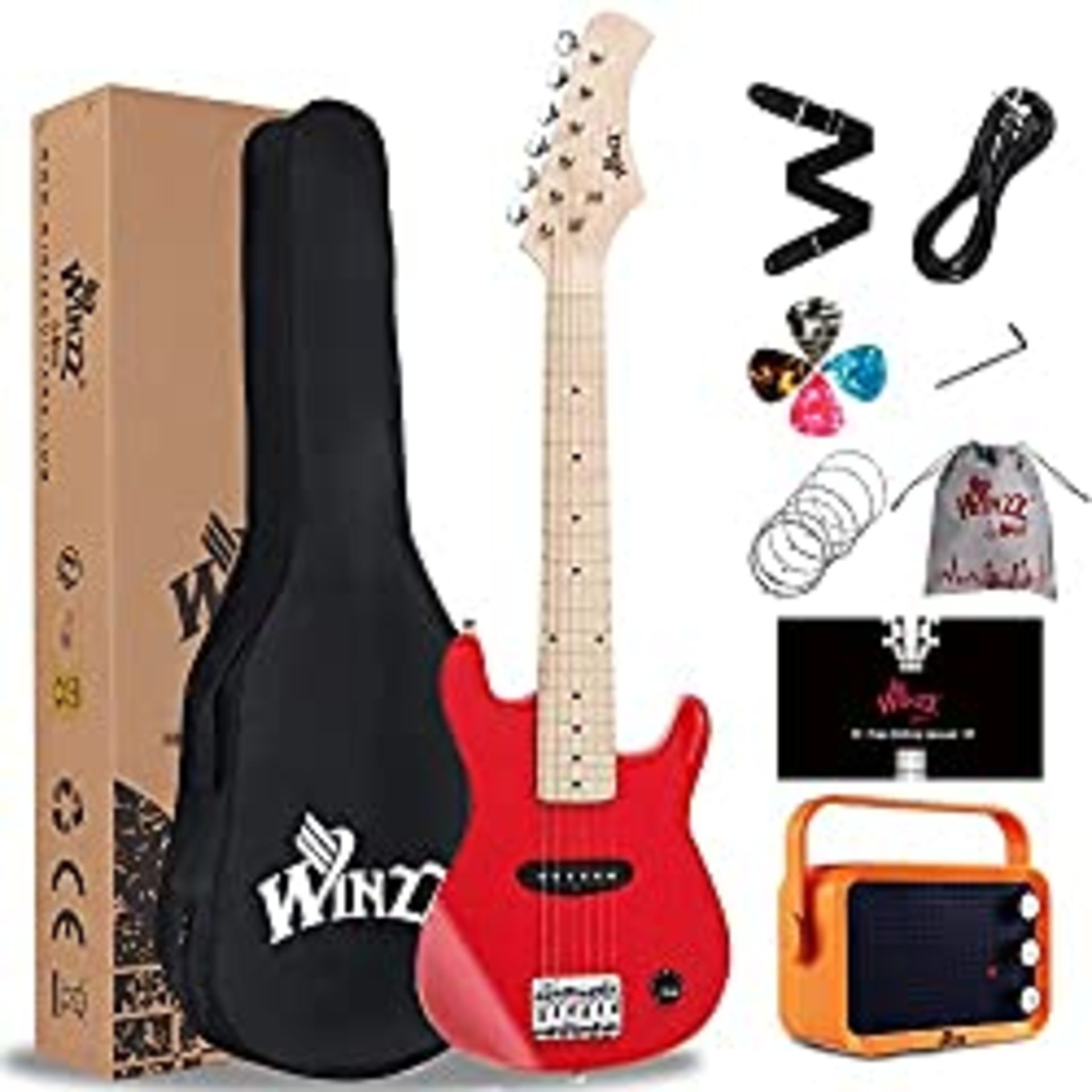 RRP £80.75 Winzz 30 Inch Kids Electric Guitar Beginner Kit - Image 2 of 3