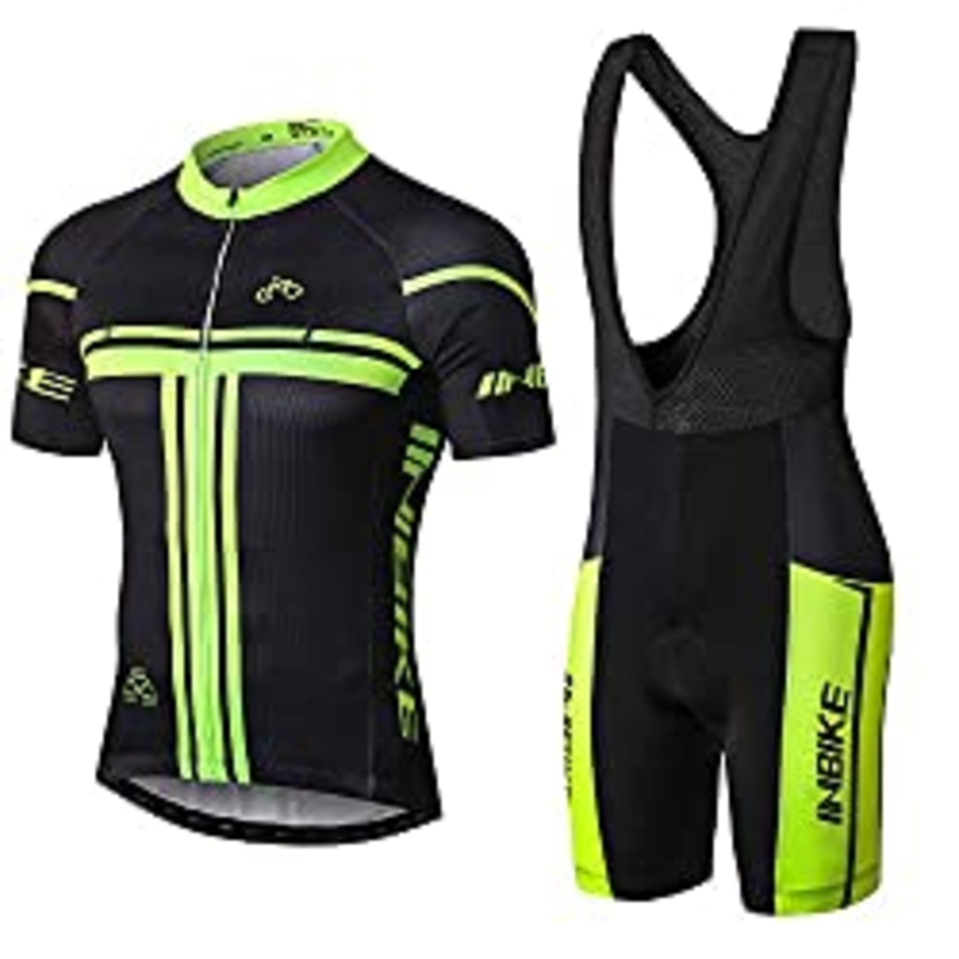 RRP £38.03 INBIKE Cycling Jerseys Men Suit Short Sleeves 3D Padded