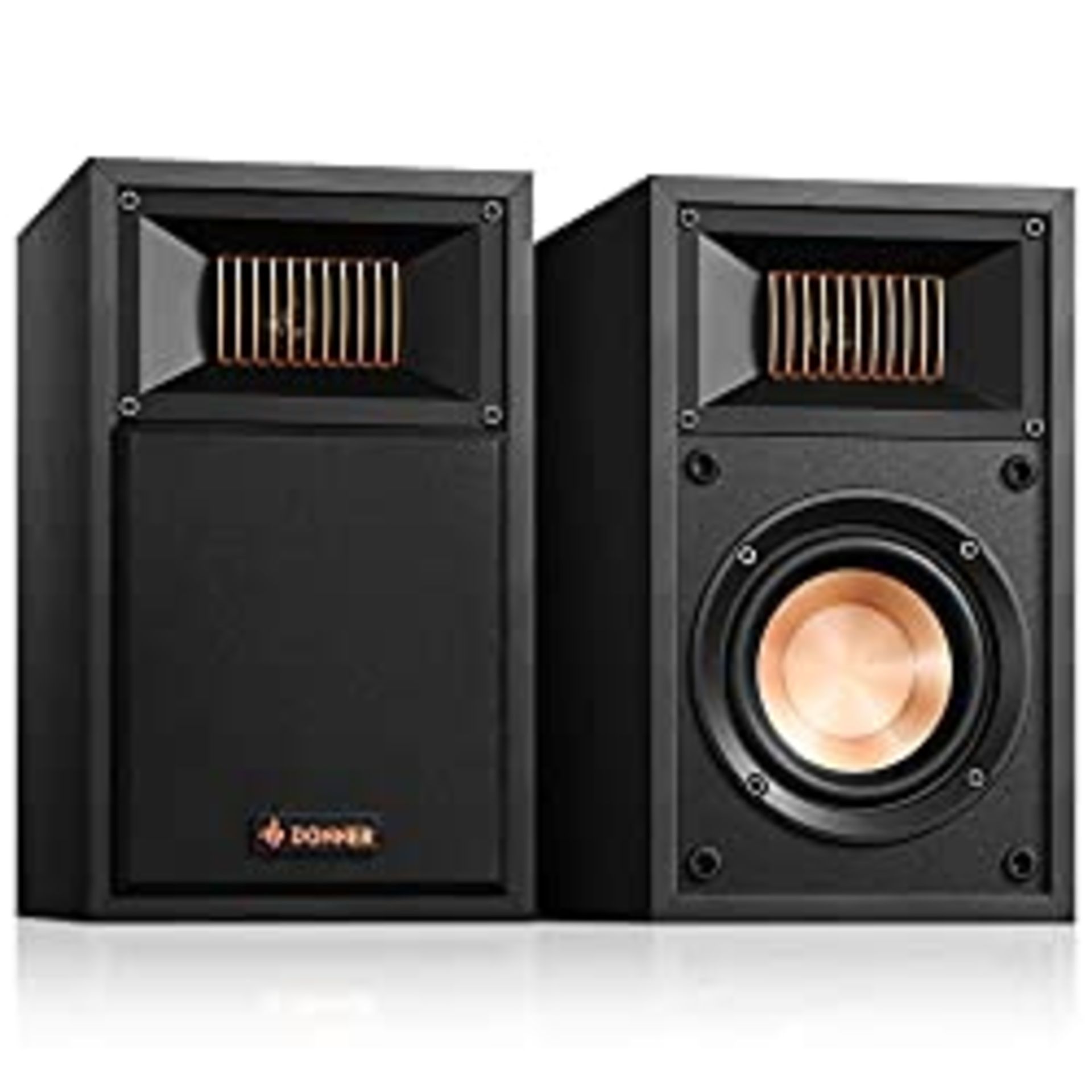 RRP £85.15 Donner Passive Bookshelf Speakers Pair