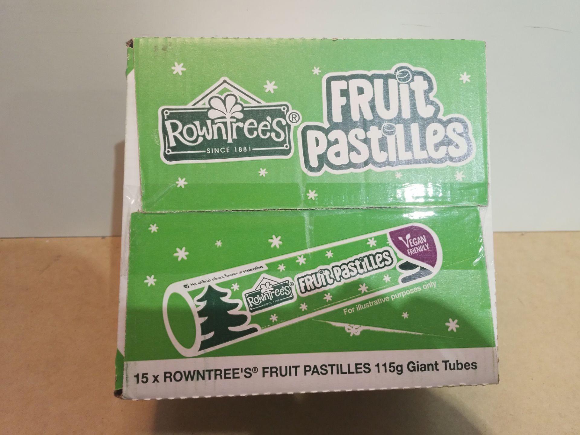 RRP £32.99 Rowntree's Fruit Pastilles Giant Tube, 125g, Case of 15 - Image 3 of 3