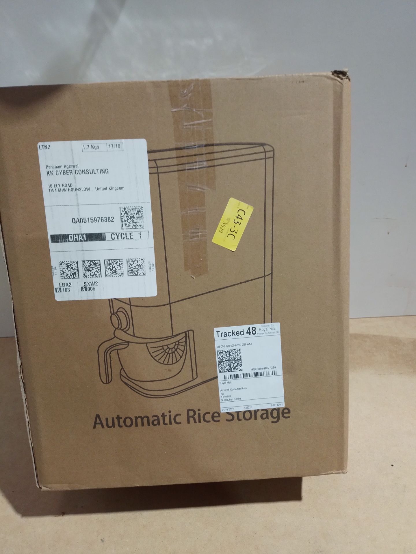 RRP £25.49 10KG Rice Dispenser - Image 2 of 2