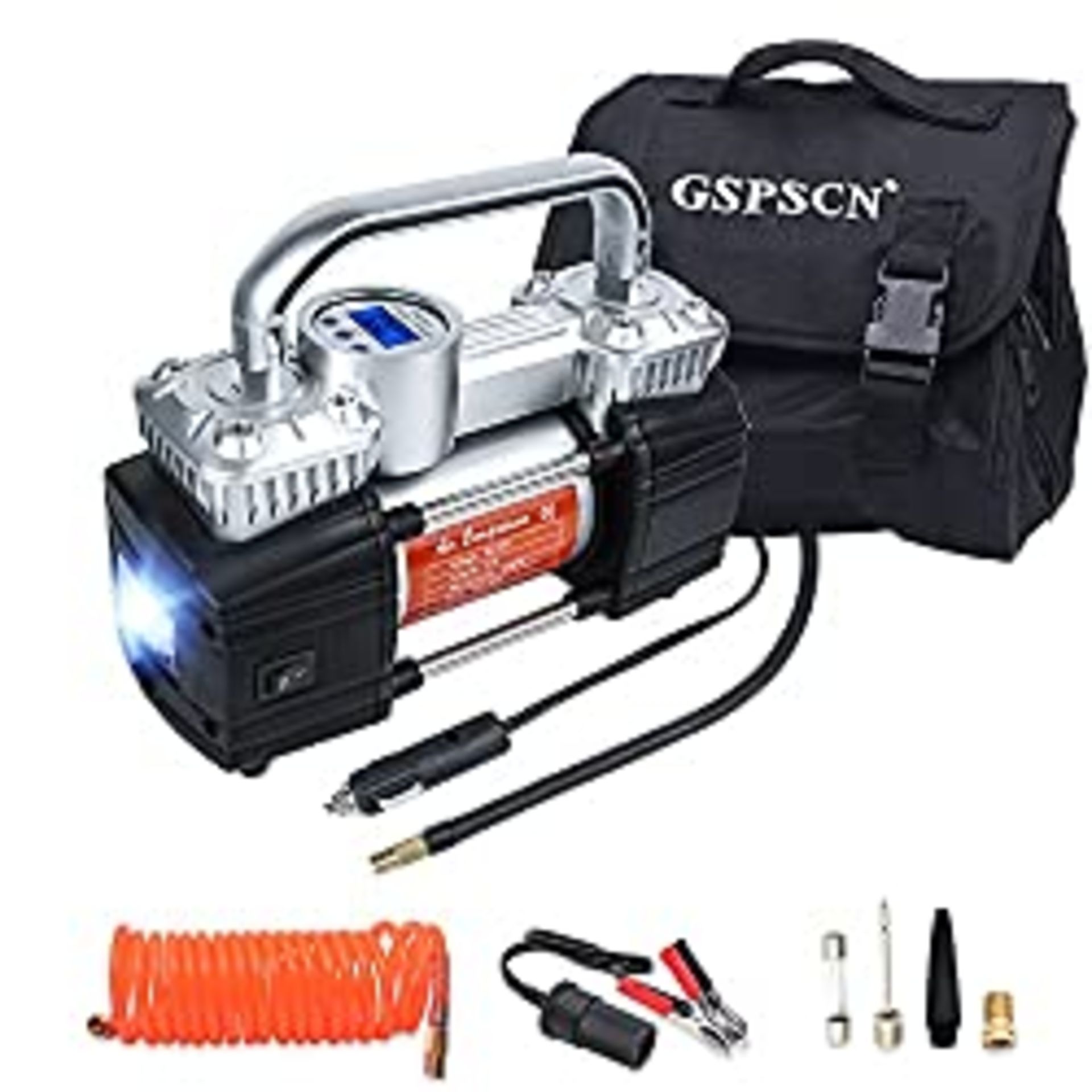 RRP £49.99 GSPSCN Portable Digital Car Tyre Inflator with Gauge 150Psi Auto Shut-Off - Image 2 of 3