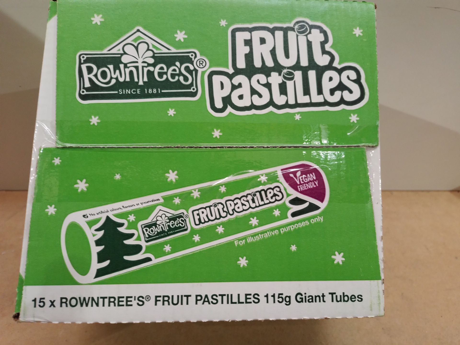 RRP £32.99 Rowntree's Fruit Pastilles Giant Tube, 125g, Case of 15 - Image 2 of 2