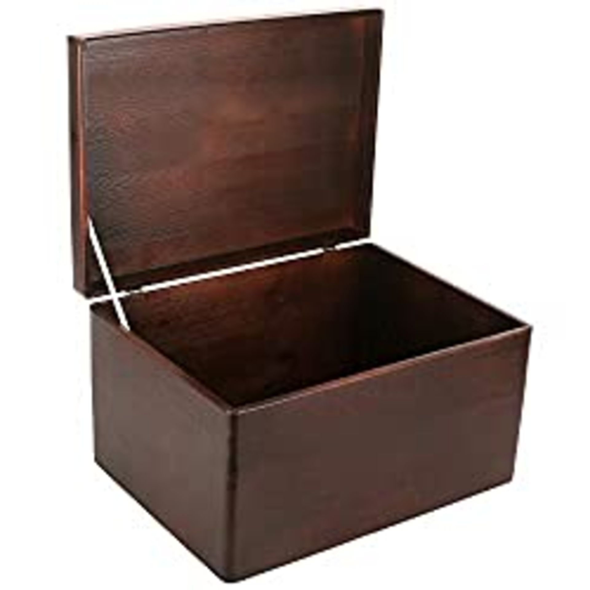 RRP £35.63 Creative Deco XXL Large Brown Wooden Storage Box Chest | 40 x 30 x 24 cm