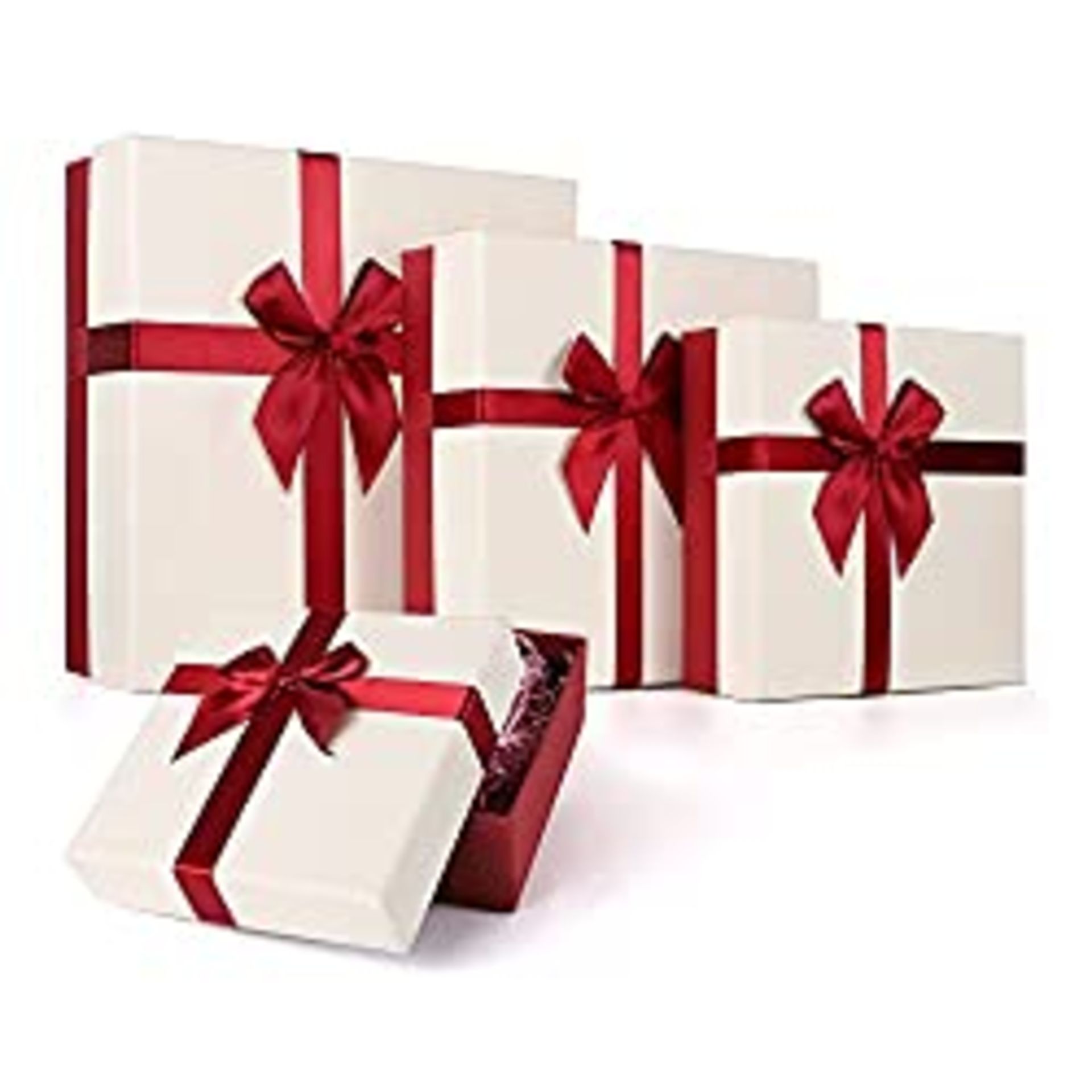 RRP £22.99 Gift Boxes with Lids - a Nested Set of 4 Gift Wrap Boxes for Present
