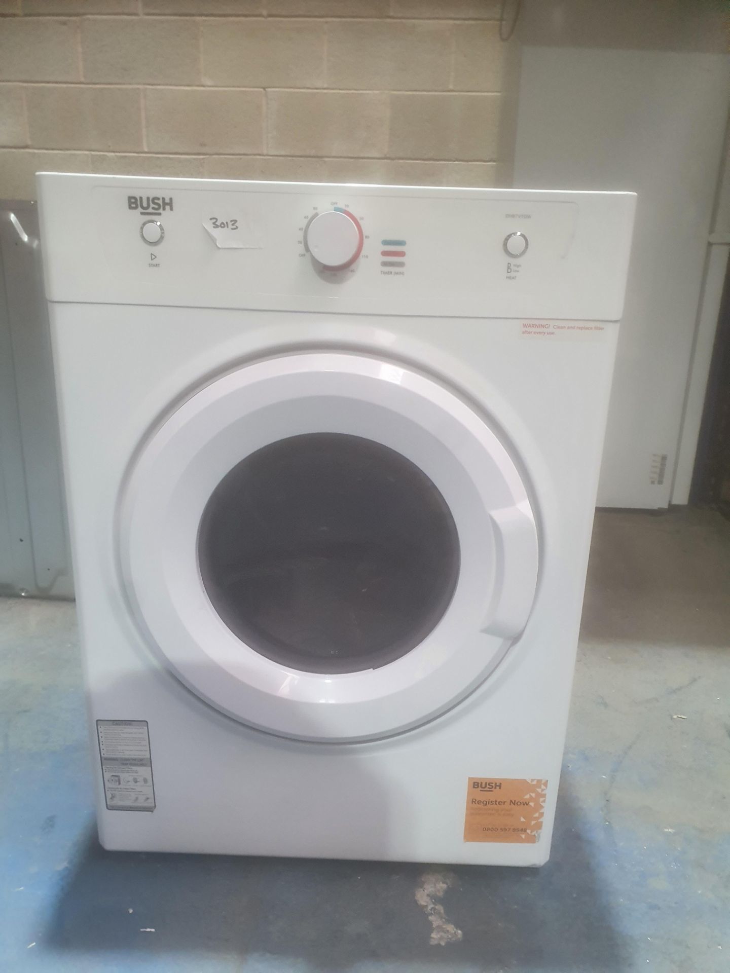 Bush DHB7VTDW 7KG Vented Tumble Dryer - White RRP £180 - Image 2 of 7