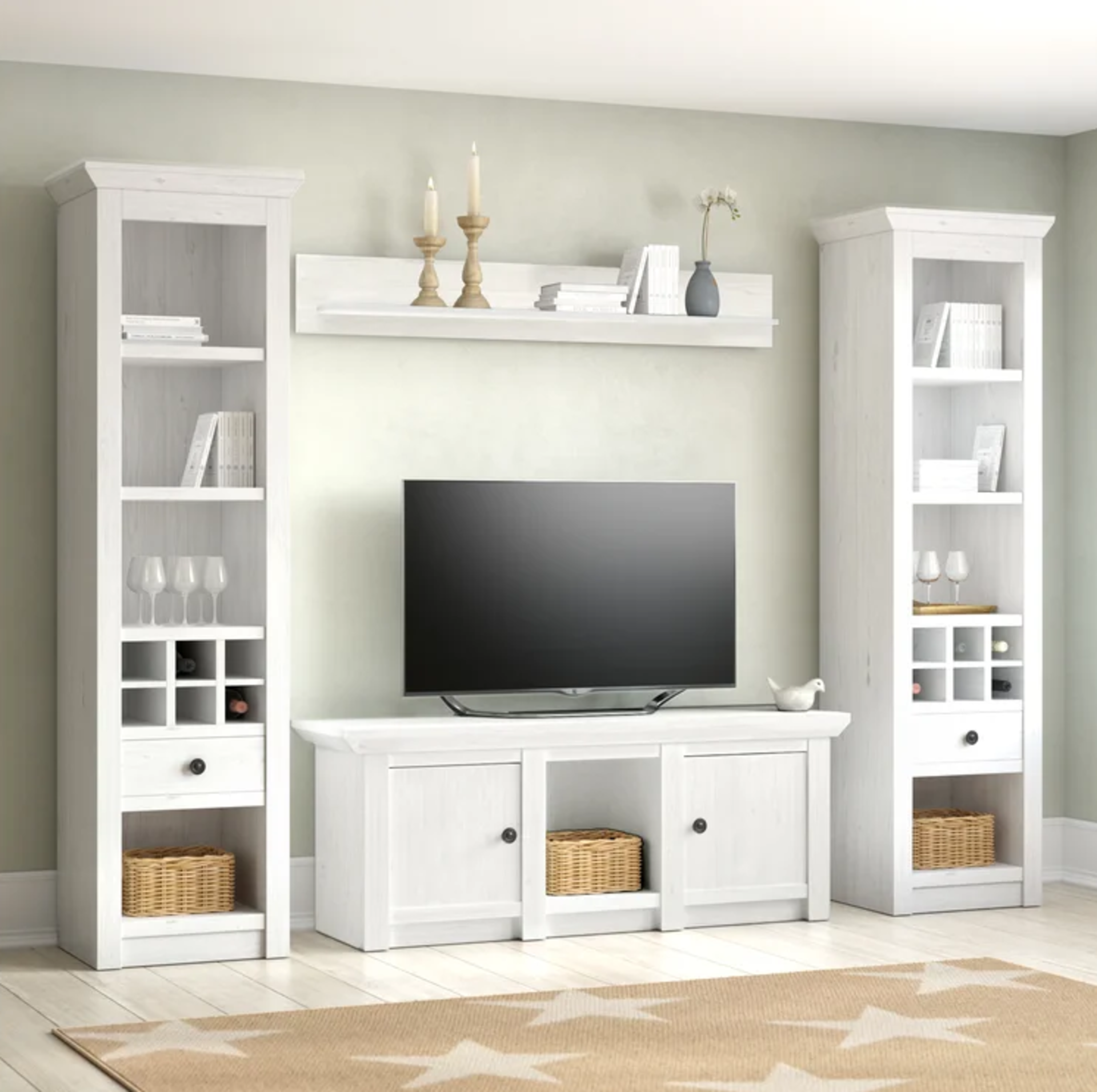 BRAND NEW August Grove Elston Entertainment Unit for TVs up to 24" RRP £899.99 FULL 4 PIECE SET AS S