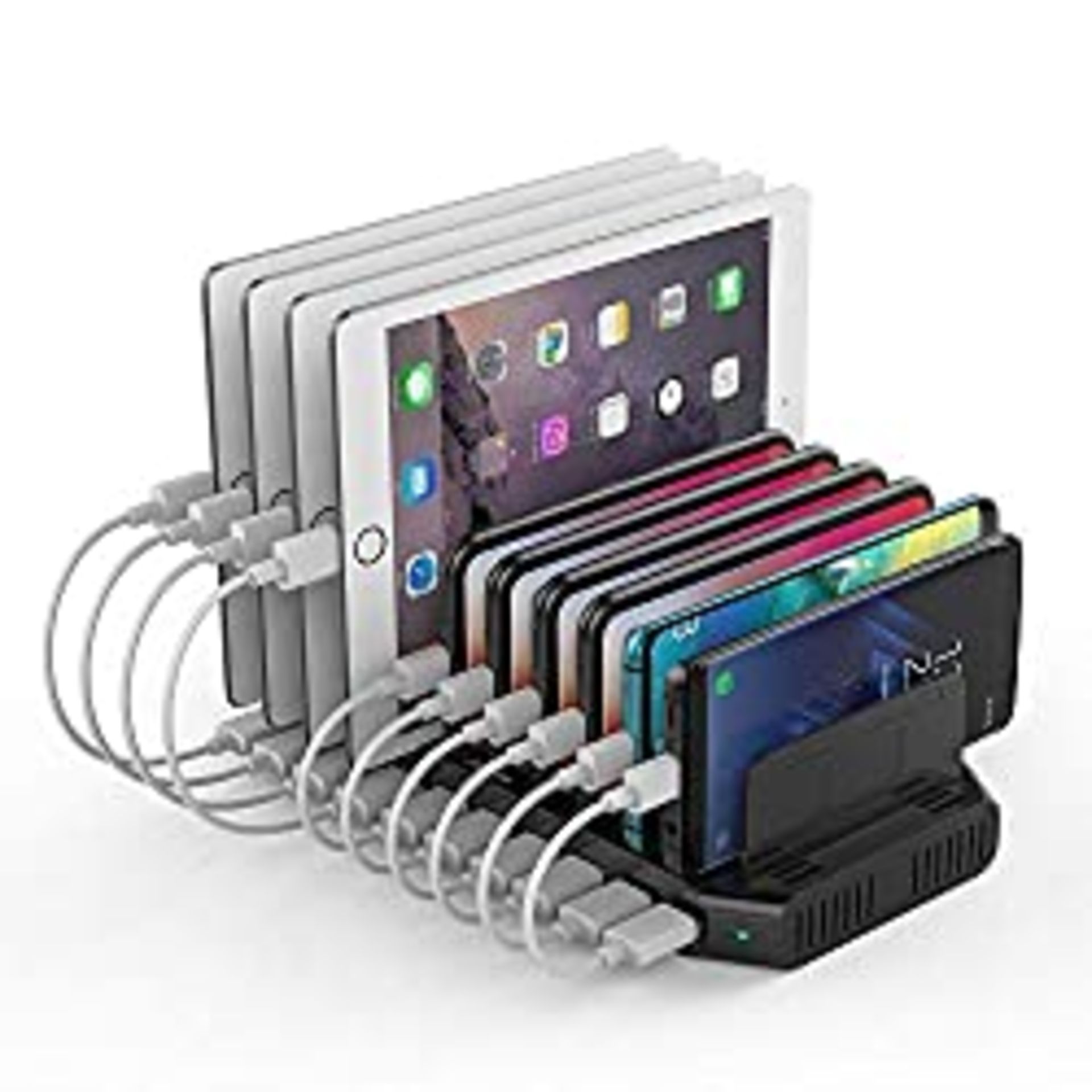 RRP £45.96 Alxum 10 Port USB Charging Station for Multiple Devices