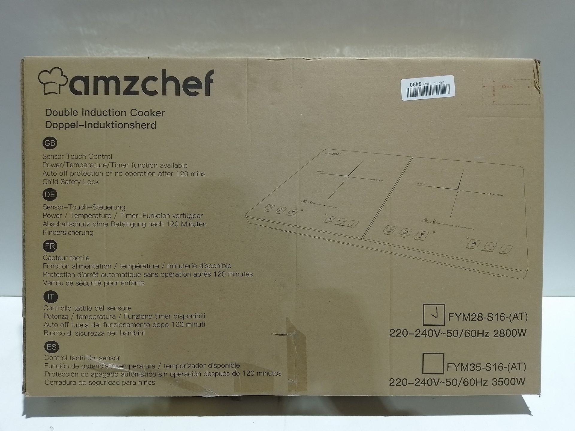 RRP £126.98 AMZCHEF Double Induction Hob - Image 2 of 2