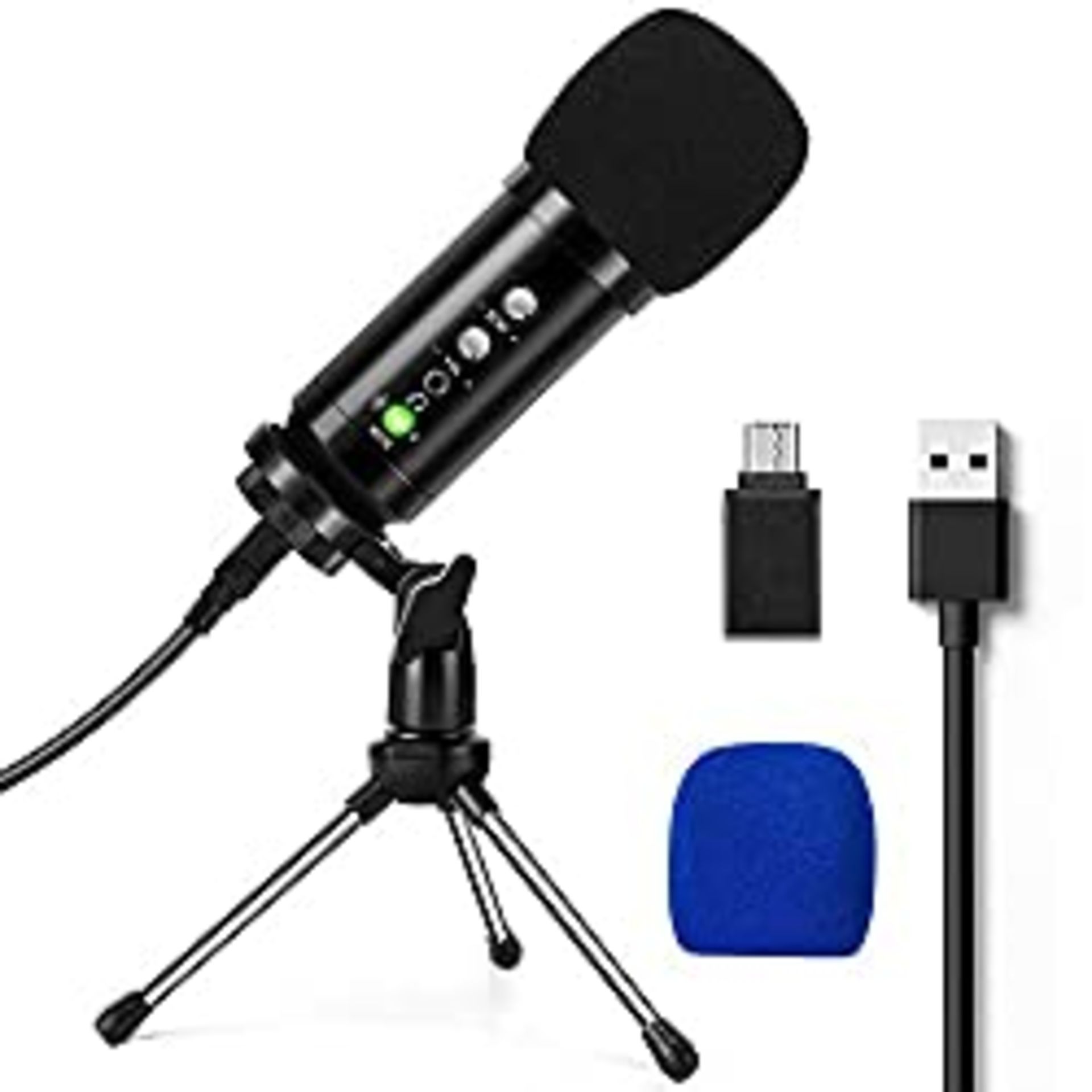 RRP £29.99 Riiai USB Microphone for Laptop with USB Microphone