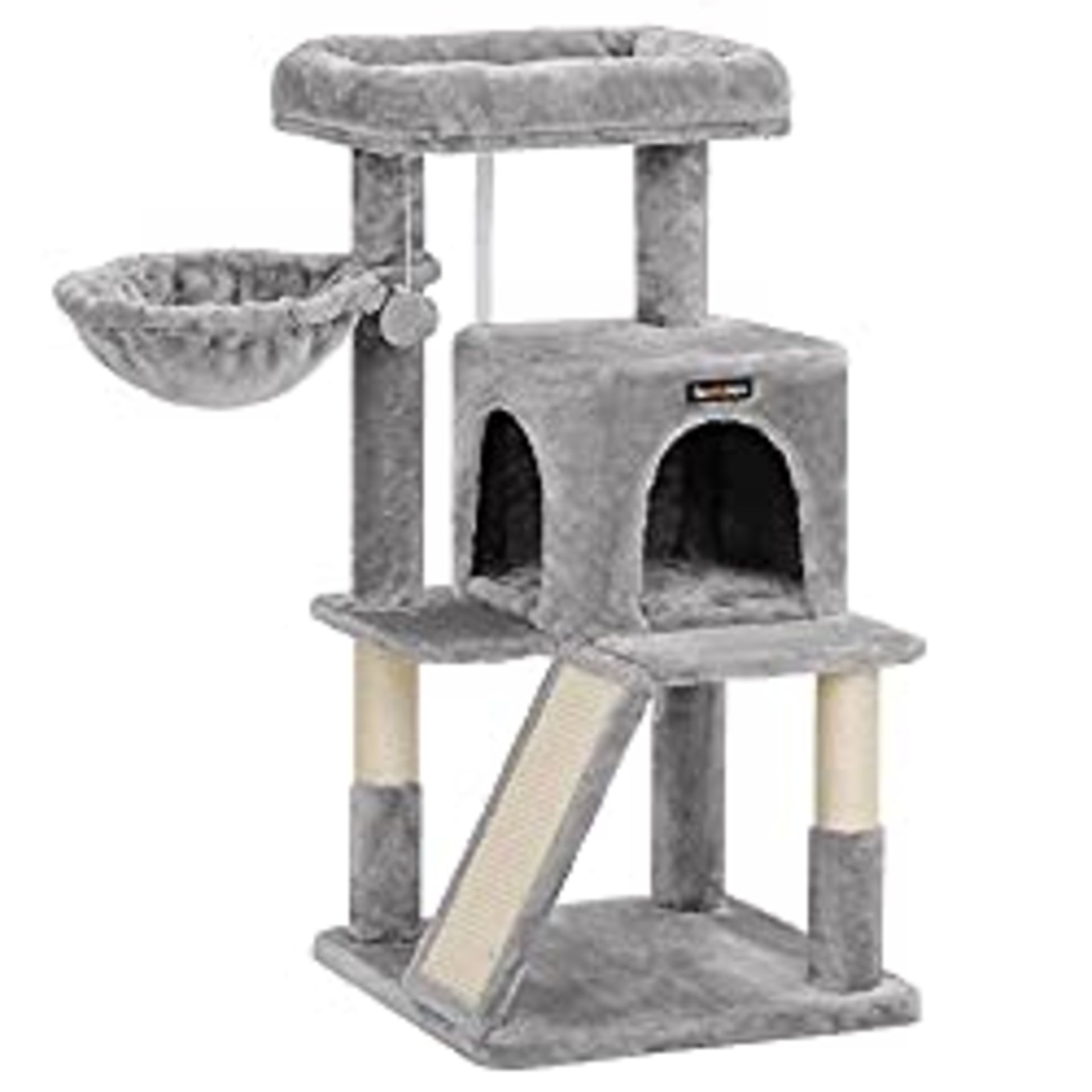 RRP £46.74 FEANDREA Cat Tree, Cat Tower, Widened Perch for Large Cats, Light Grey PCT51W