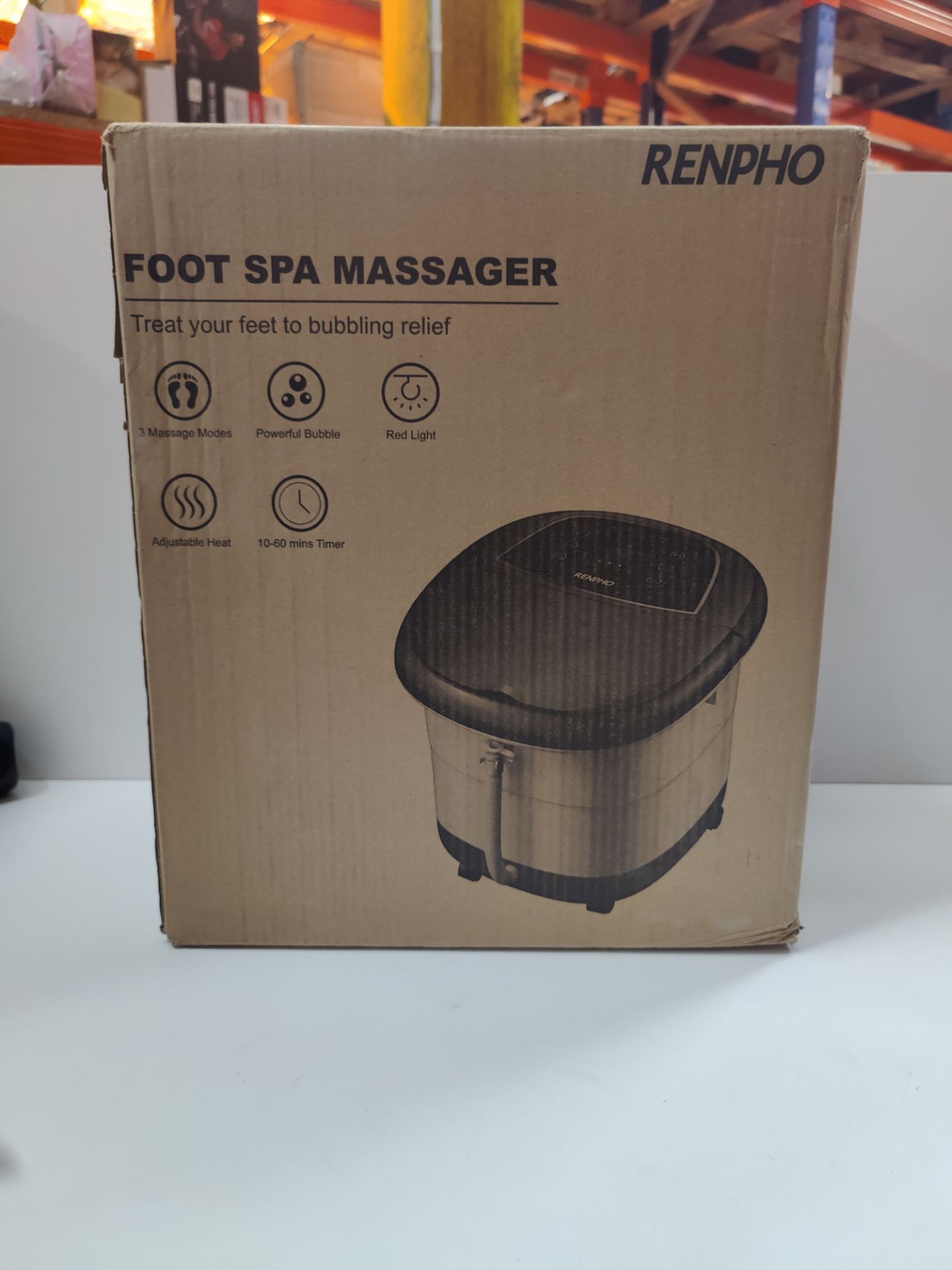 RRP £99.98 RENPHO Motorized Rollers Foot Spa Massager - Image 2 of 2