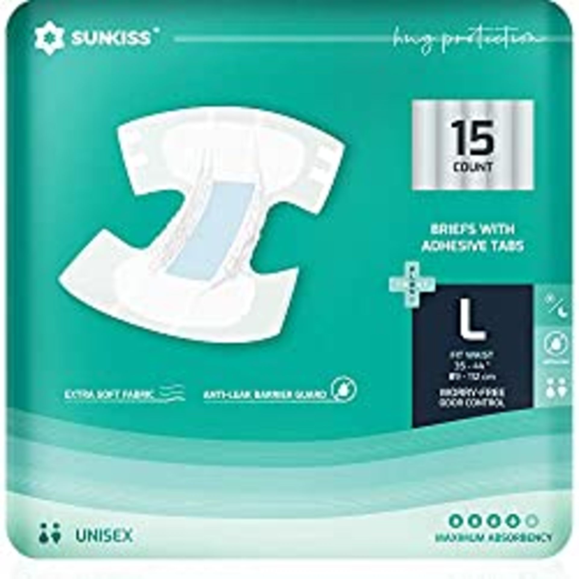 RRP £20.04 SUNKISS TrustPlus Adult Diapers with Maximum Absorbency