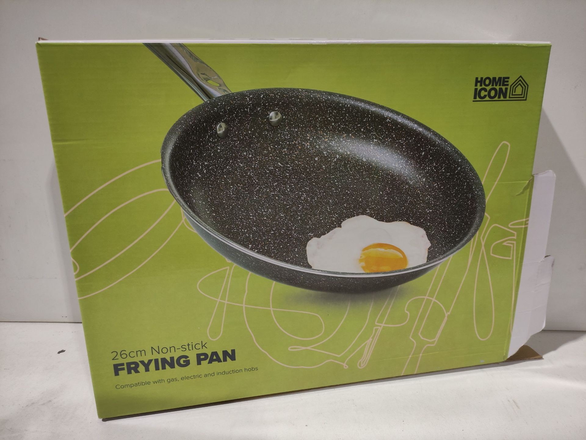 RRP £24.98 Home Icon Non Stick Granite Frying Pan Triple Ceramic - Image 2 of 2