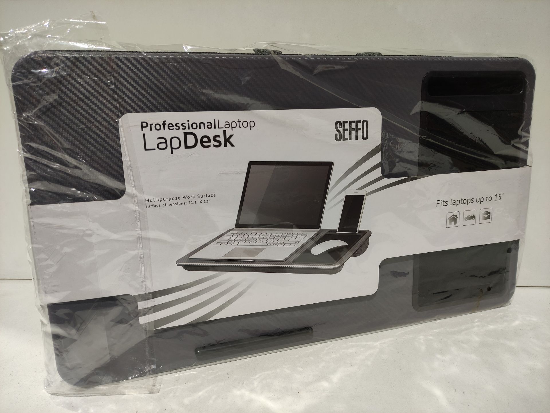 RRP £34.99 SEFFO Lap Desk Laptop Stand Portable Tray With Cushion - Image 2 of 2