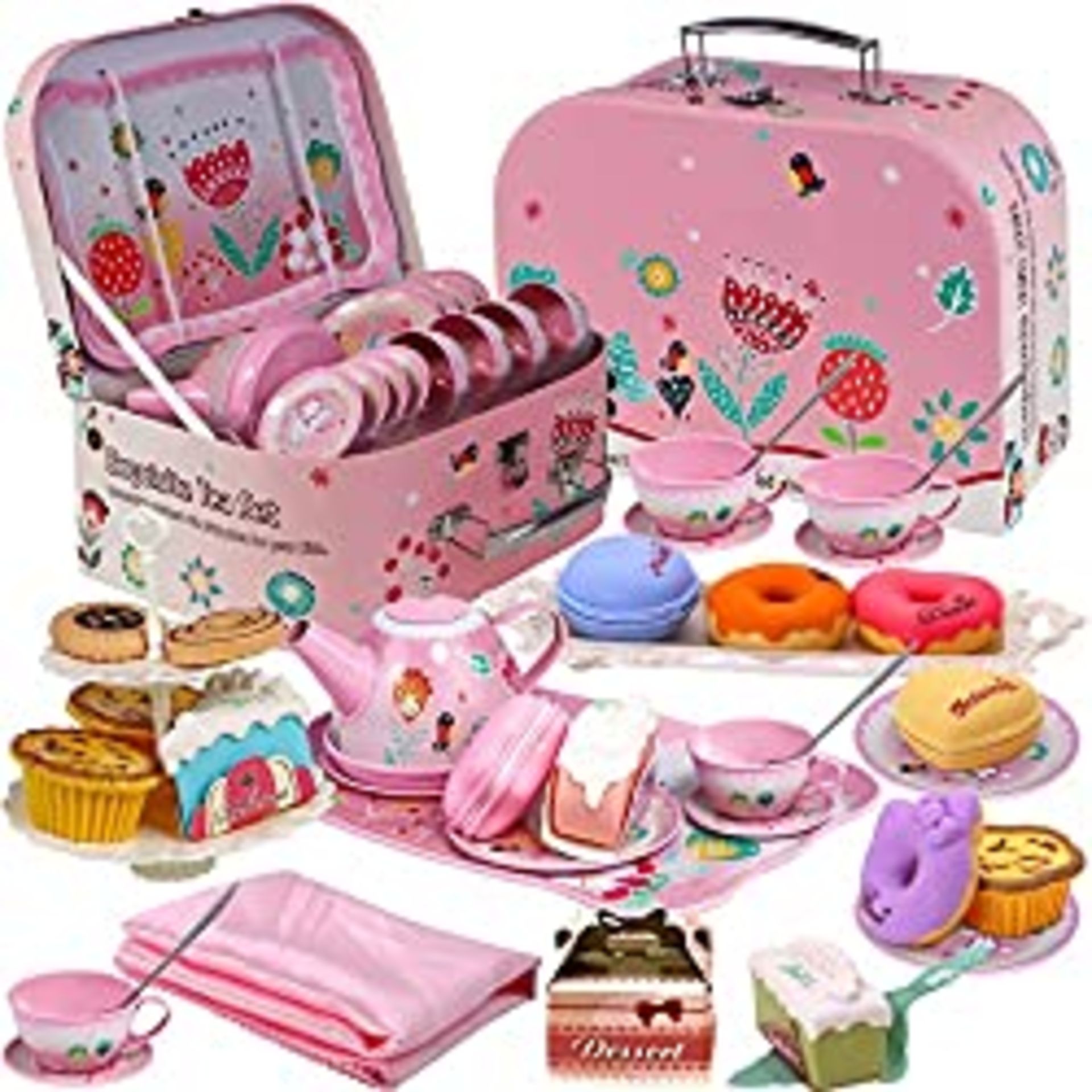 RRP £23.99 Gifts2U Tea Party Set Toy Including Dessert