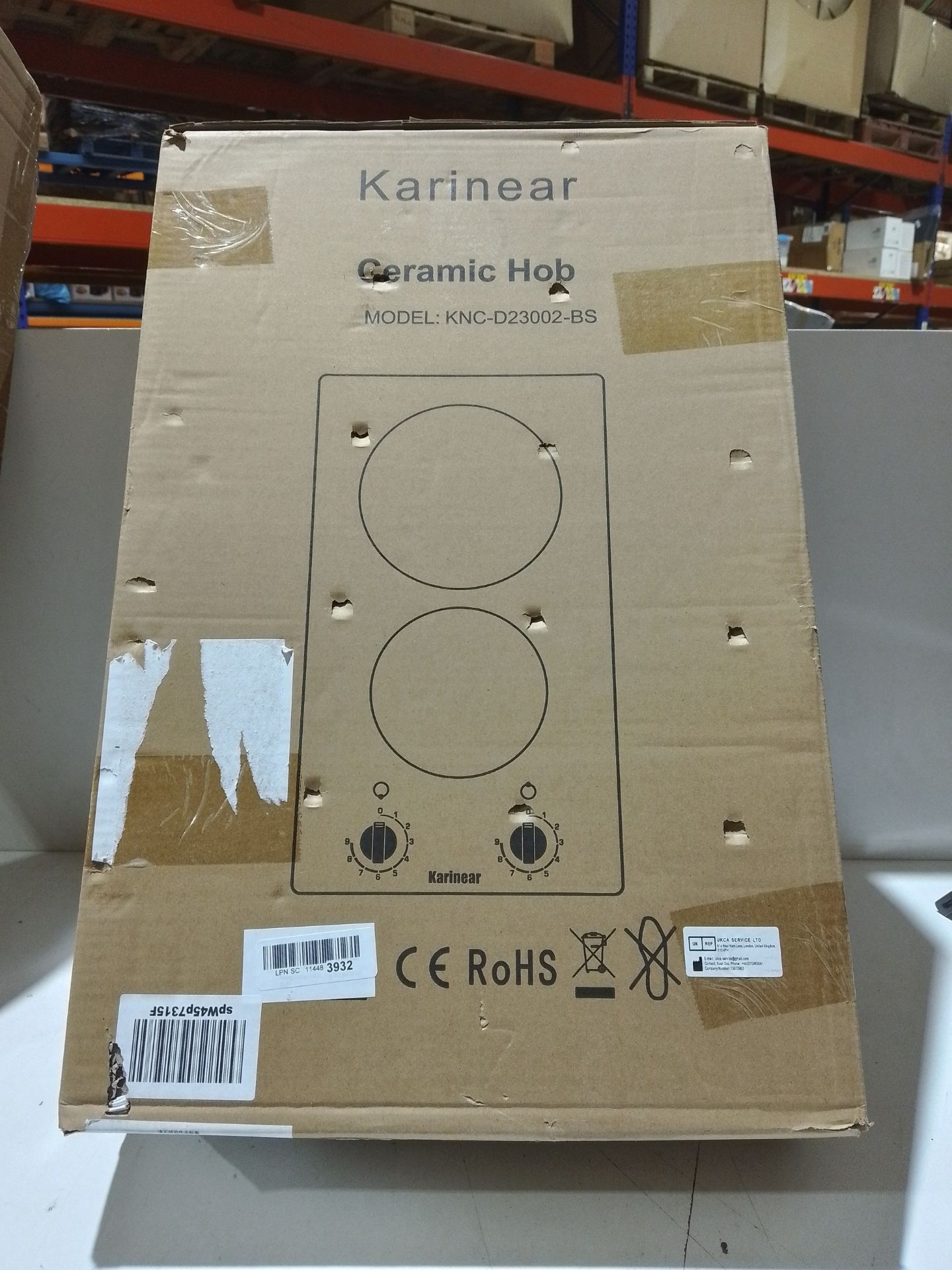 RRP £85.34 Karinear Ceramic Hob 30CM 2 Zones Electric Hob with Plug, Matt glass 2800W - Image 2 of 2