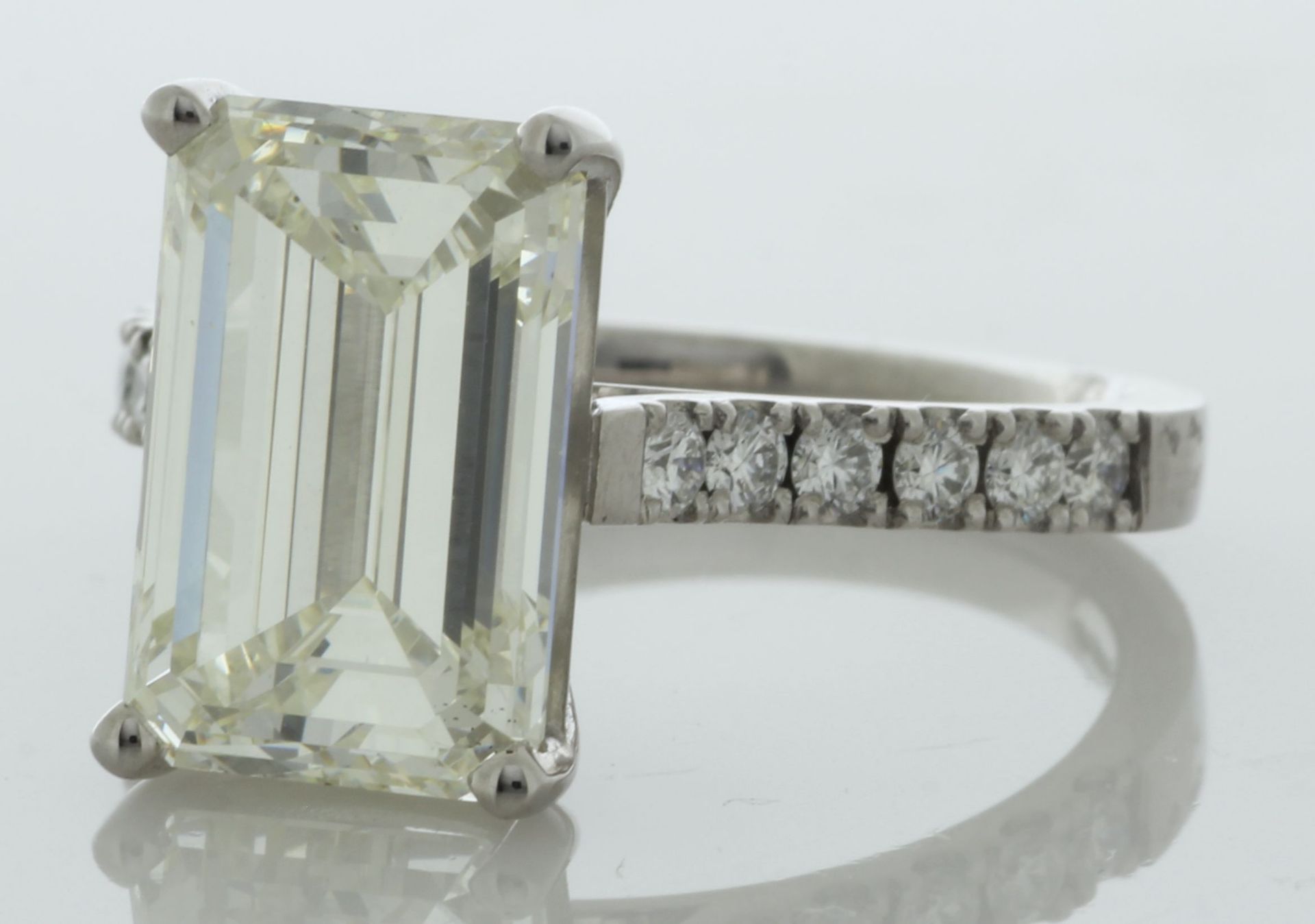 18ct White Gold Single Stone Emerald Cut Diamond Ring (D5.00) 5.35 Carats - Valued By GIE £437,115. - Image 2 of 3