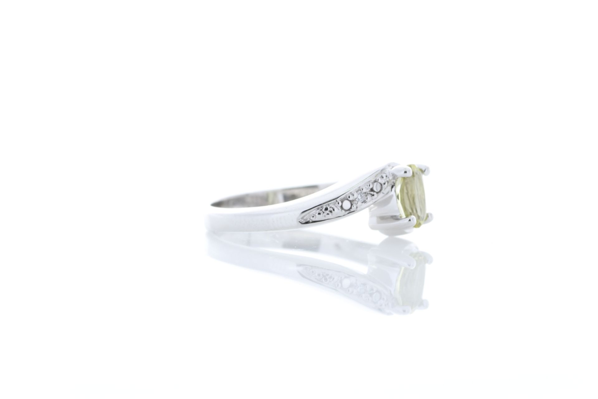 9ct White Gold Diamond And Lemon Quartz Ring (LQ0.50) 0.01 Carats - Valued By IDI £1,350.00 - An - Image 4 of 8