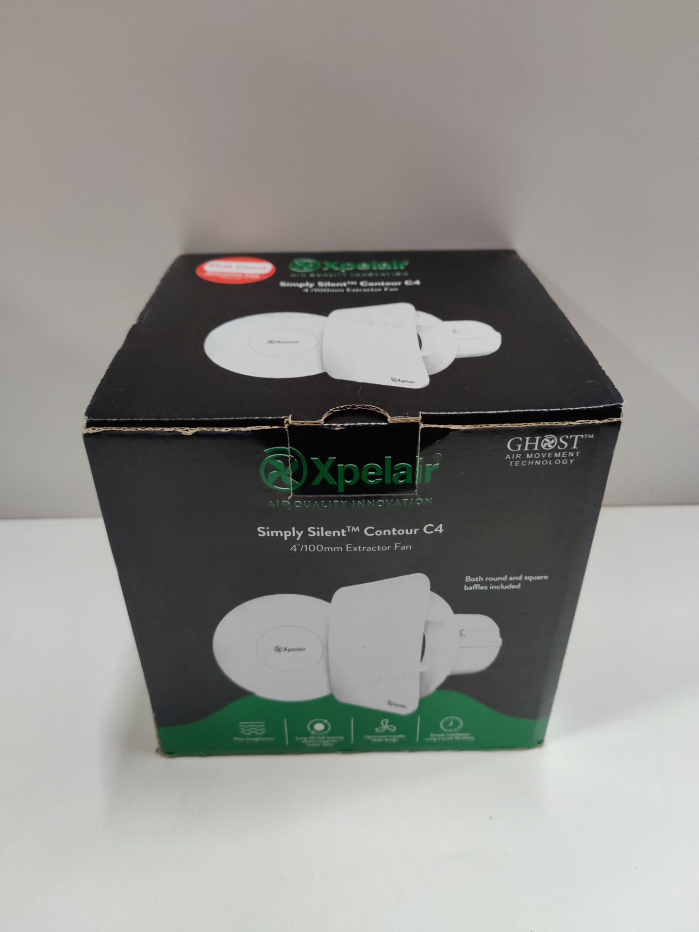 Xpelair C4 4"/100mm Simply Silent Contour Extractor Fan Timer Delay RRP £42